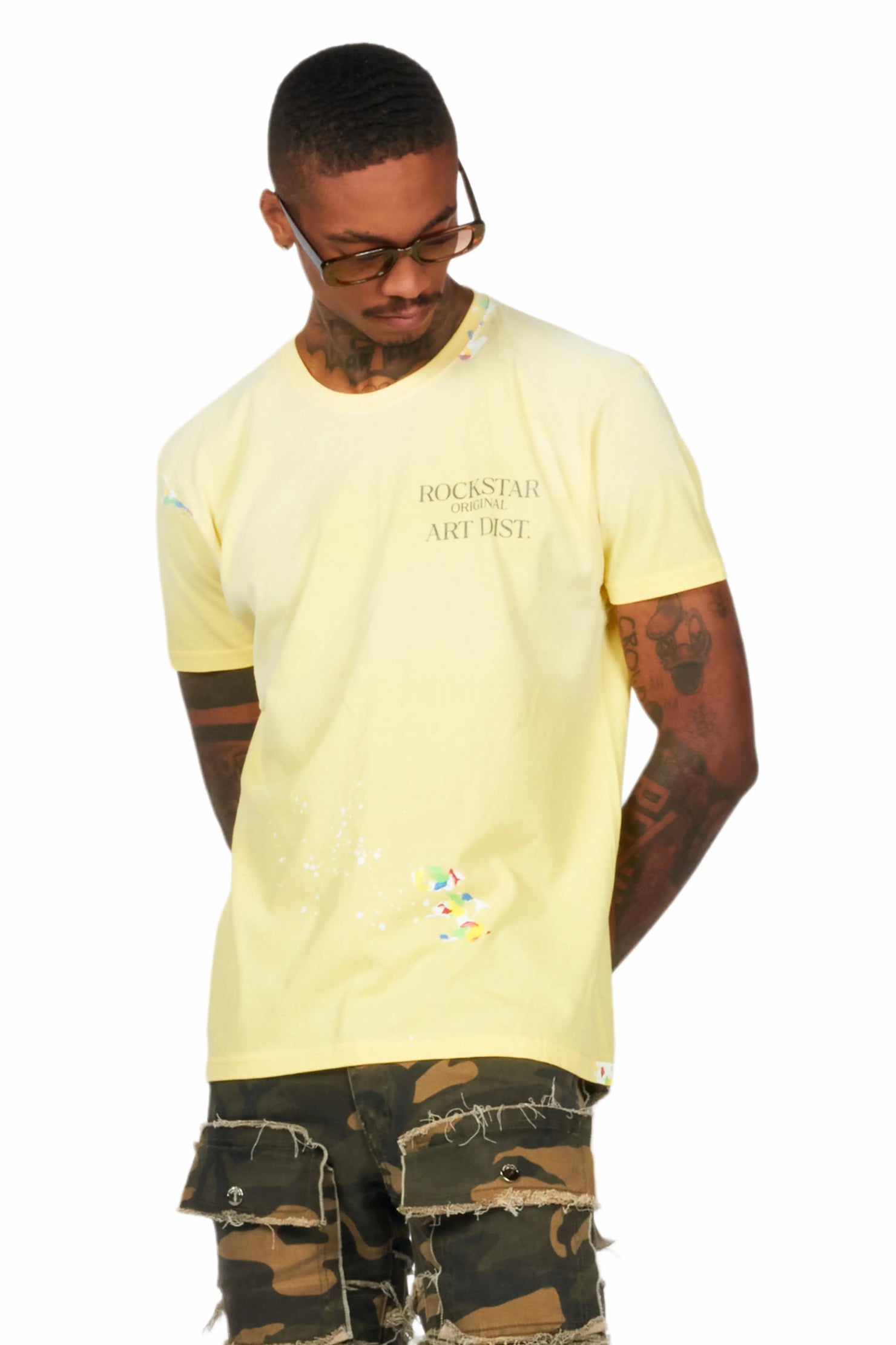 Palmer Light Yellow Graphic T-Shirt