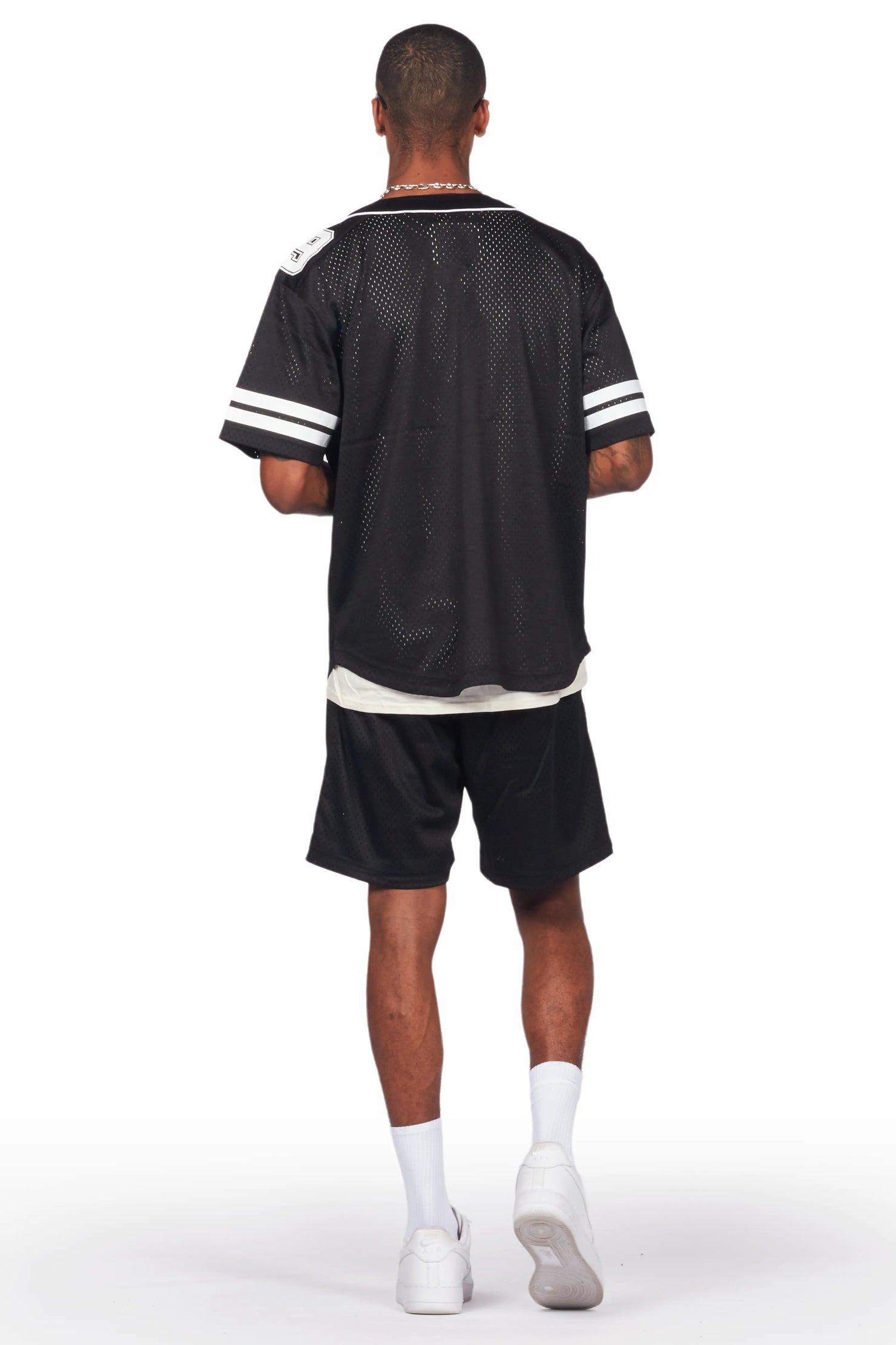 Takato Black Mesh Jersey Short Set