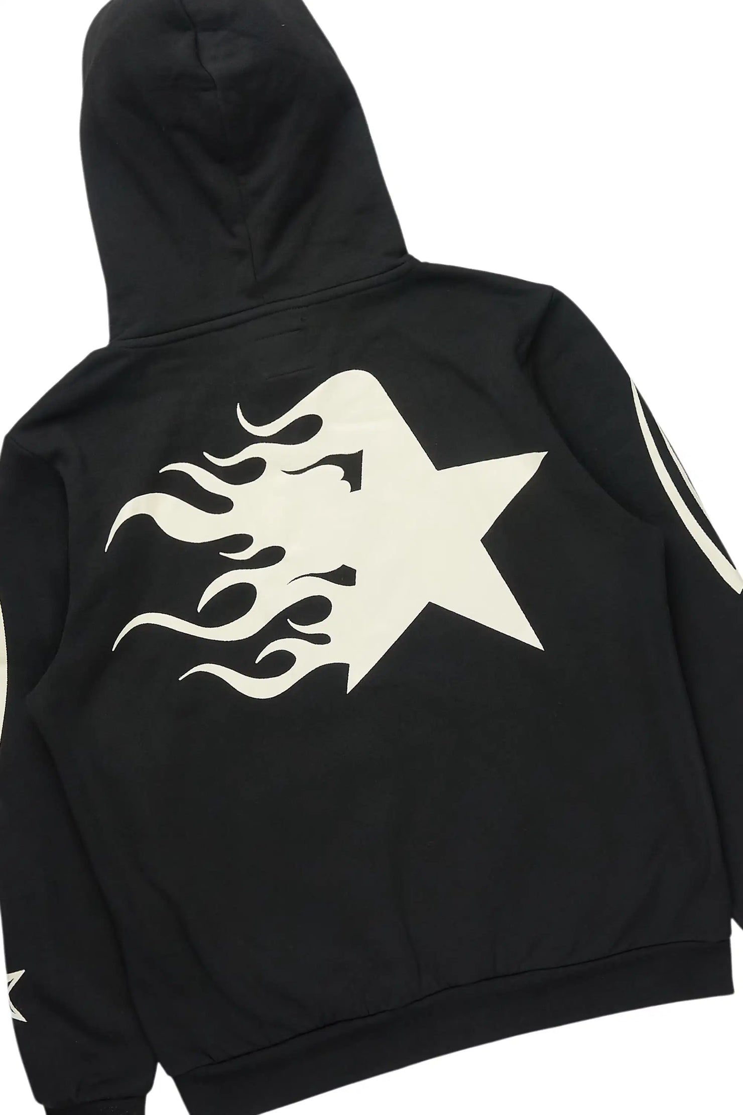 Pluton Black Hoodie/Stacked Flare Track Set