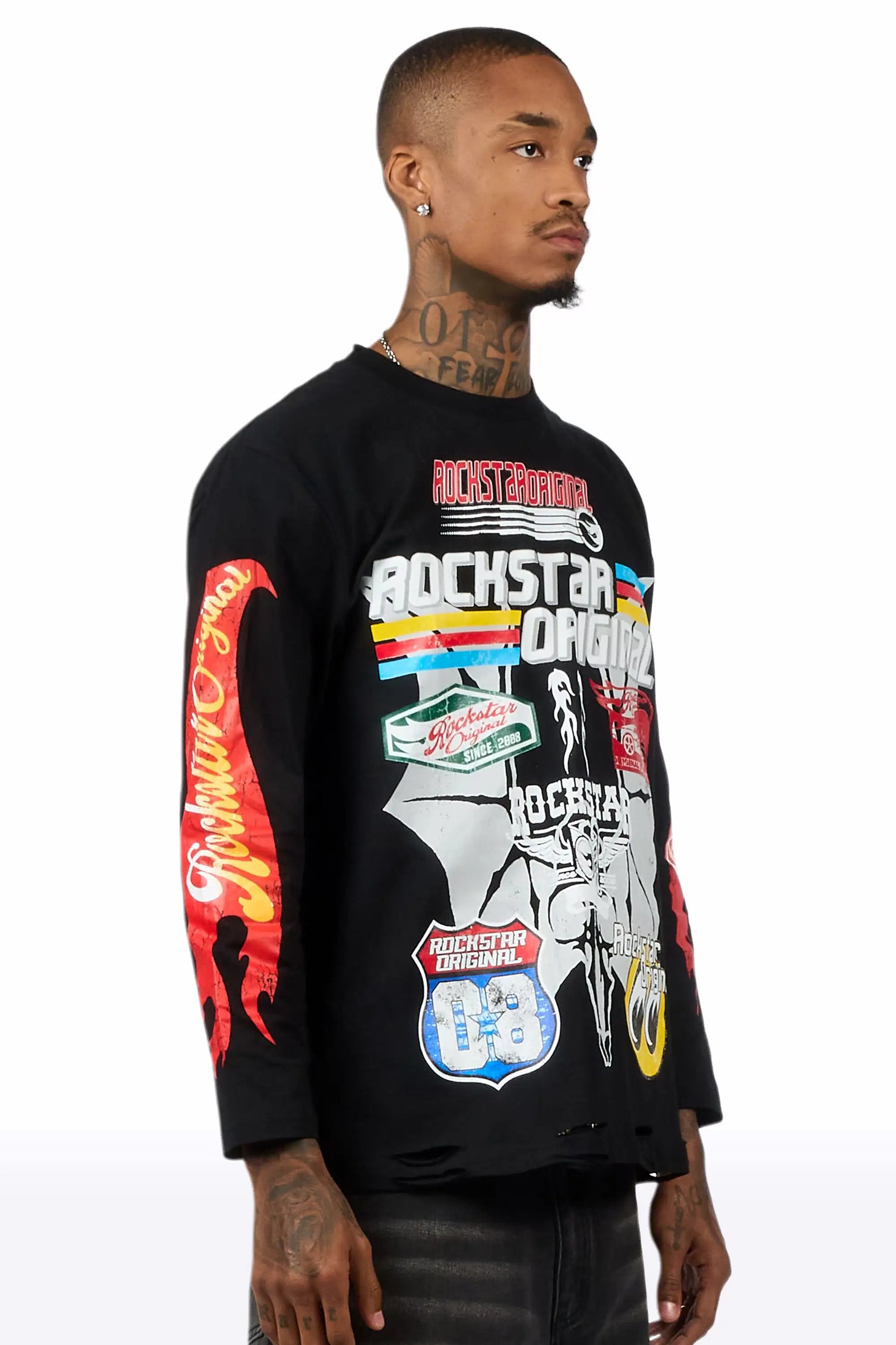Speedy Black Long Sleeve Graphic T-Shirt