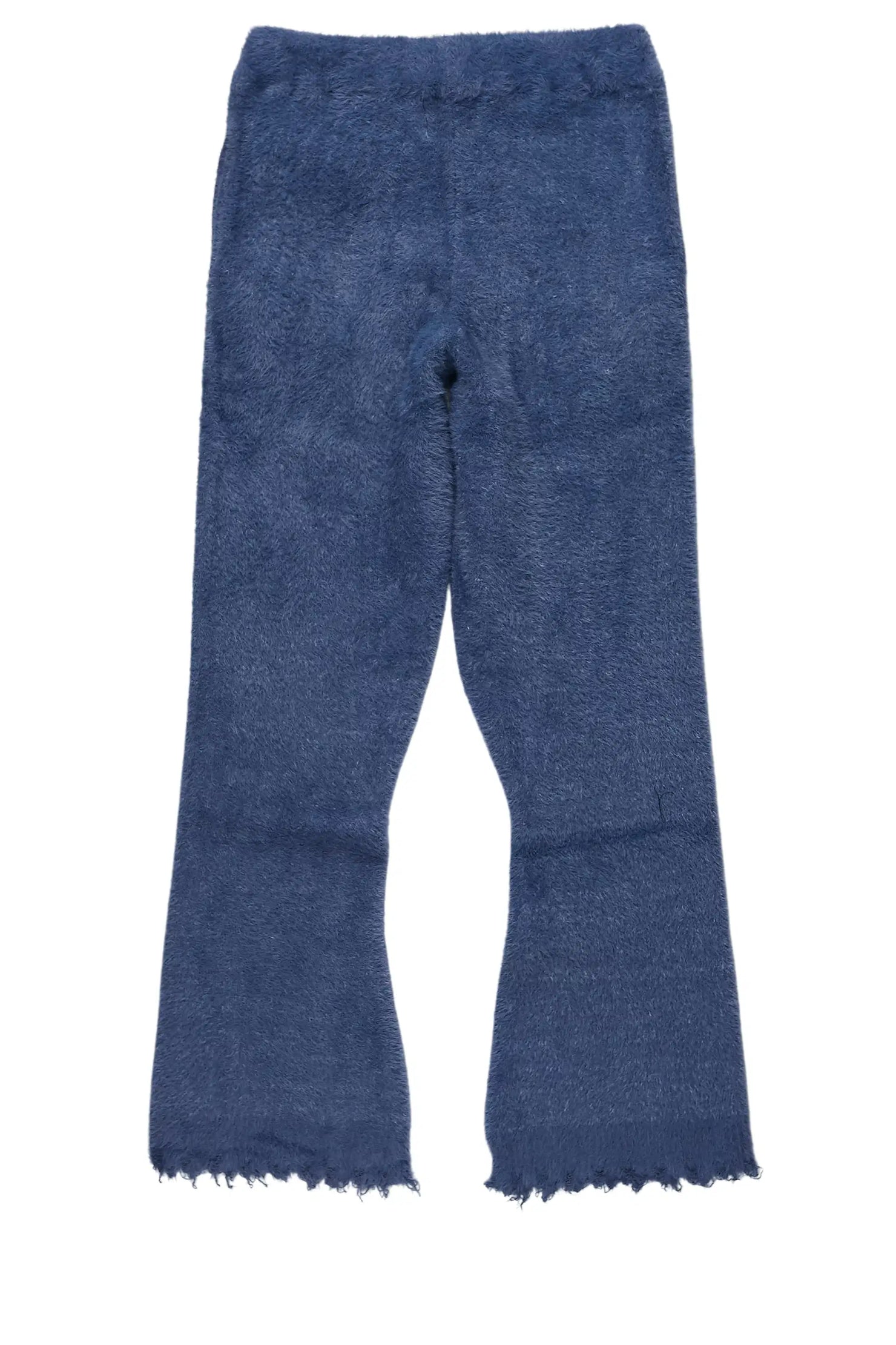 Boys Keve Navy Knitted Mohair Flare Sweat Pant