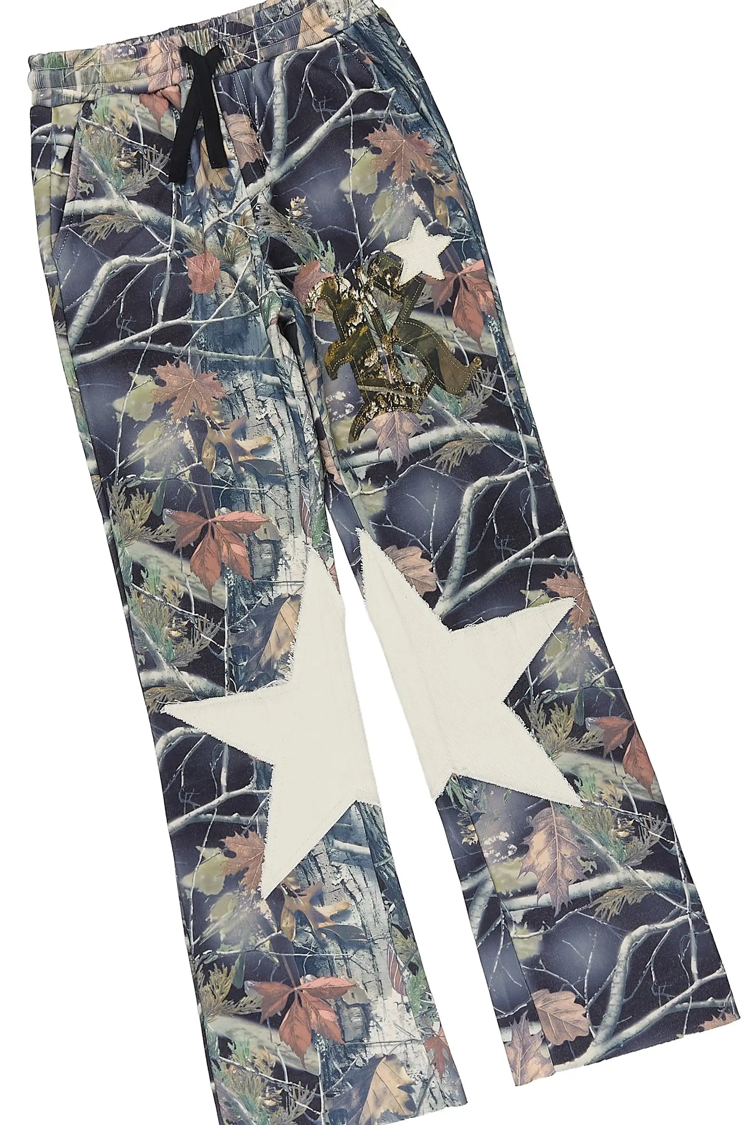 Boys Delgero Heather Grey/Camo Long Sleeve T-Shirt Track Set