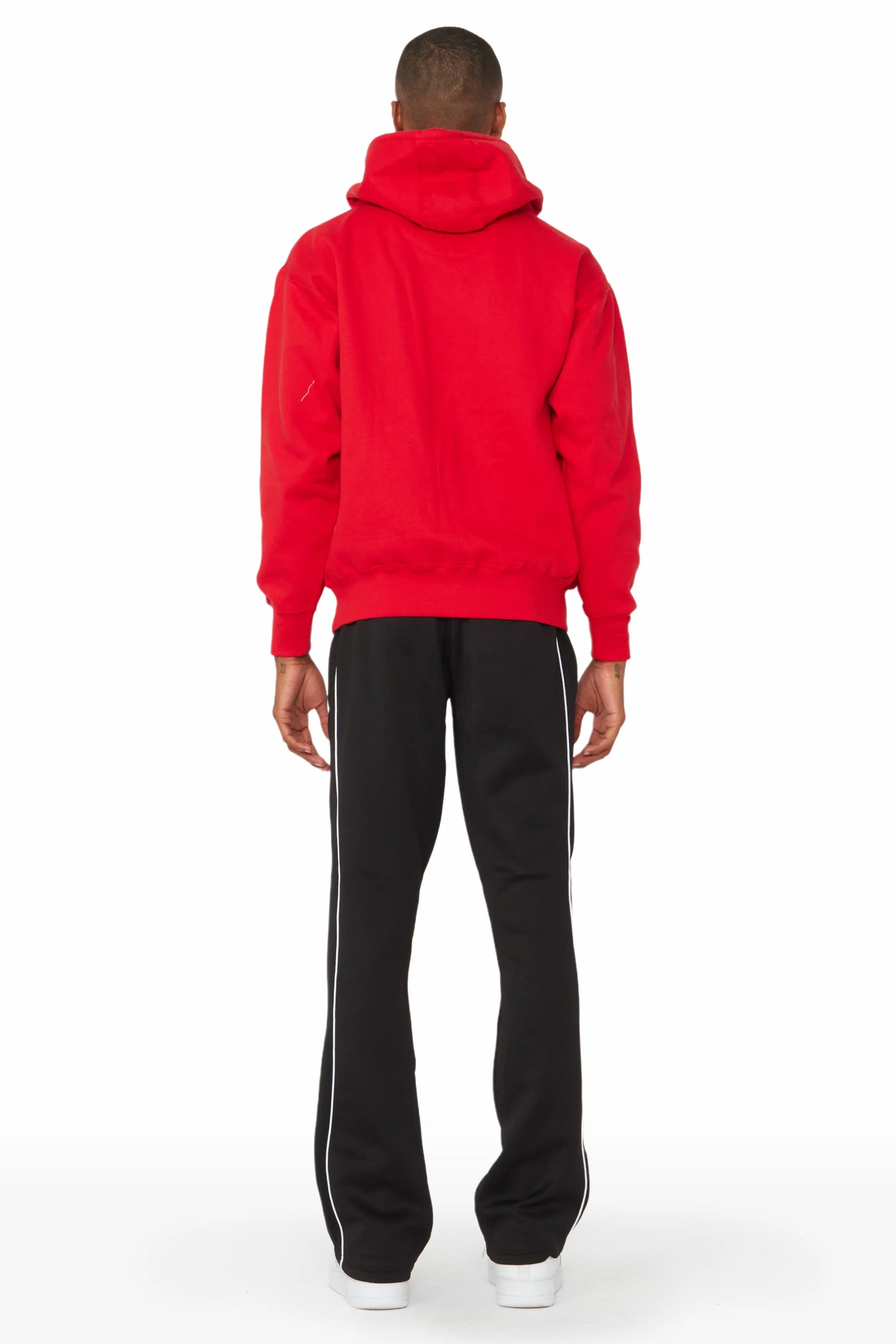 Fraust Red/Black Graphic Hoodie Track Pant Set