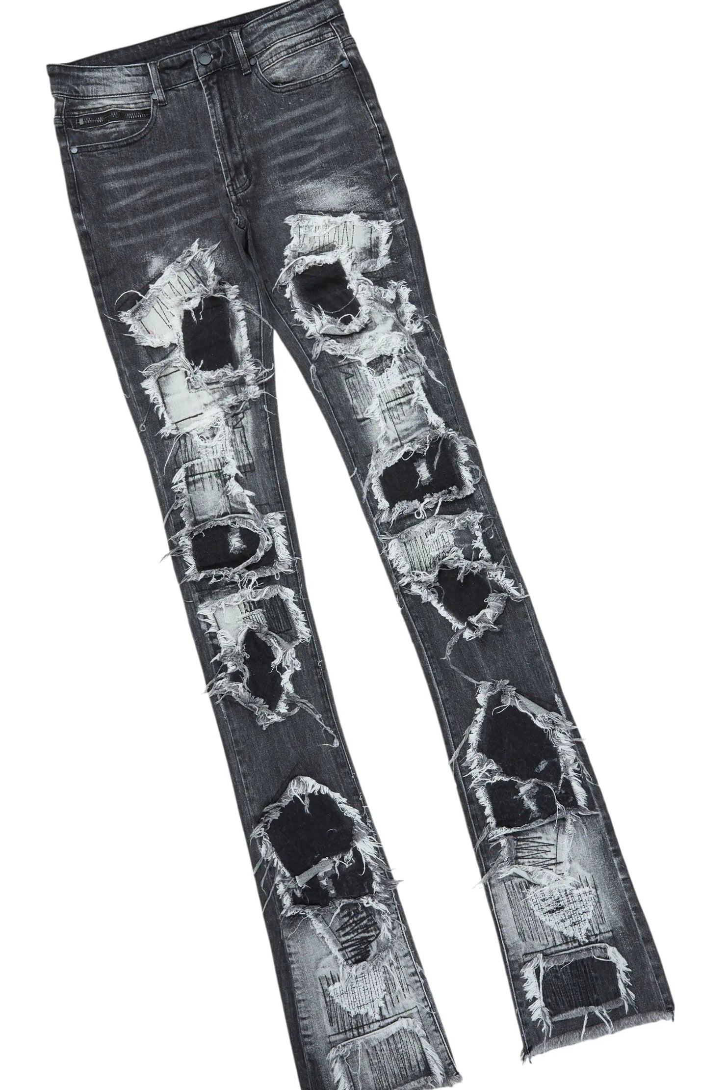 Banyan White T-Shirt & Camden Super Stacked Flare Jean Bundle