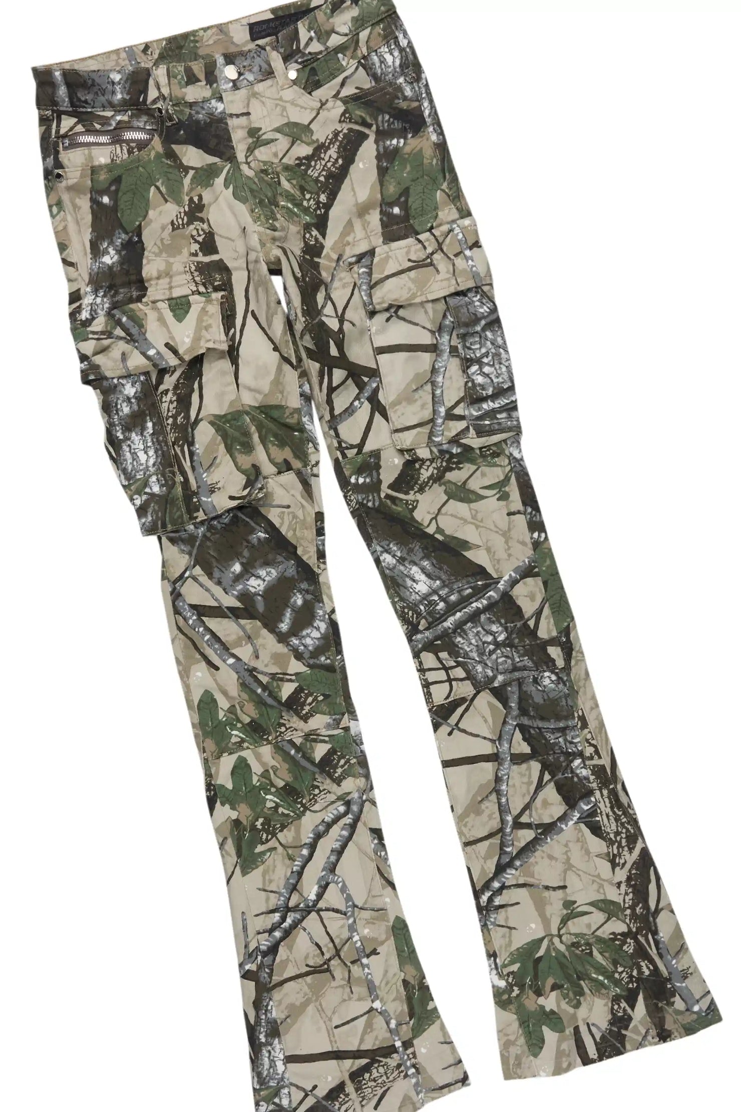 Amos White Camo T-Shirt/Stacked Flare Jean Bundle