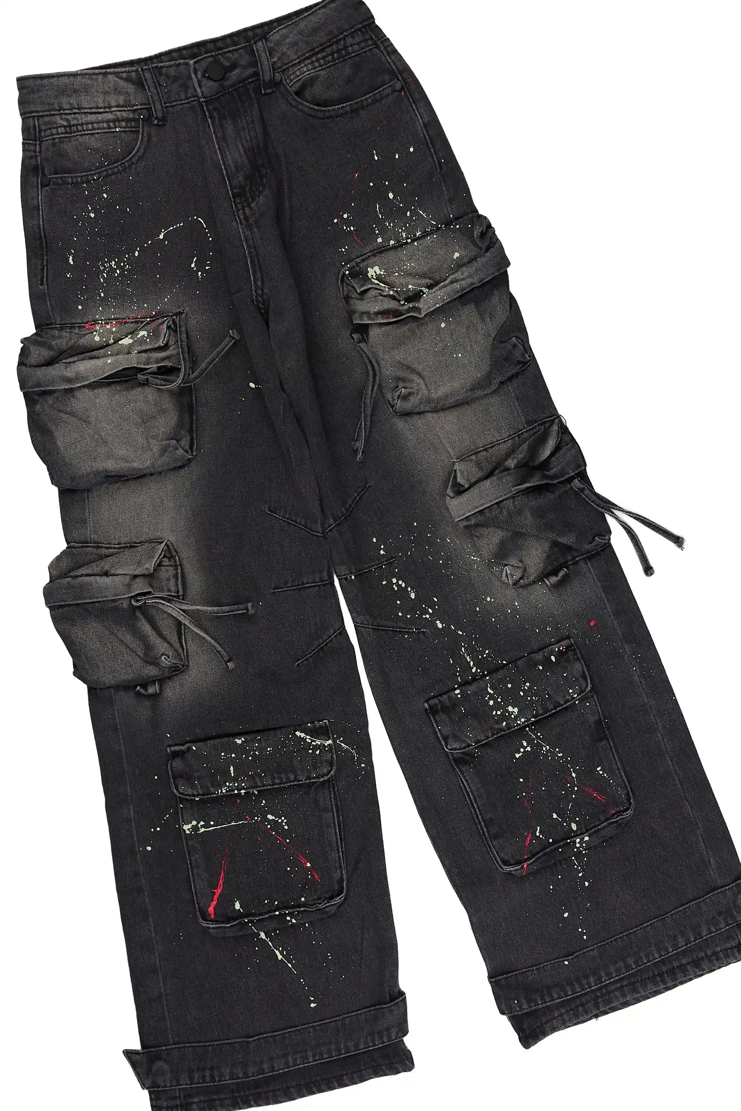 Boys Odyssey Black Long Sleeve T-Shirt Baggy Painter Jean Set