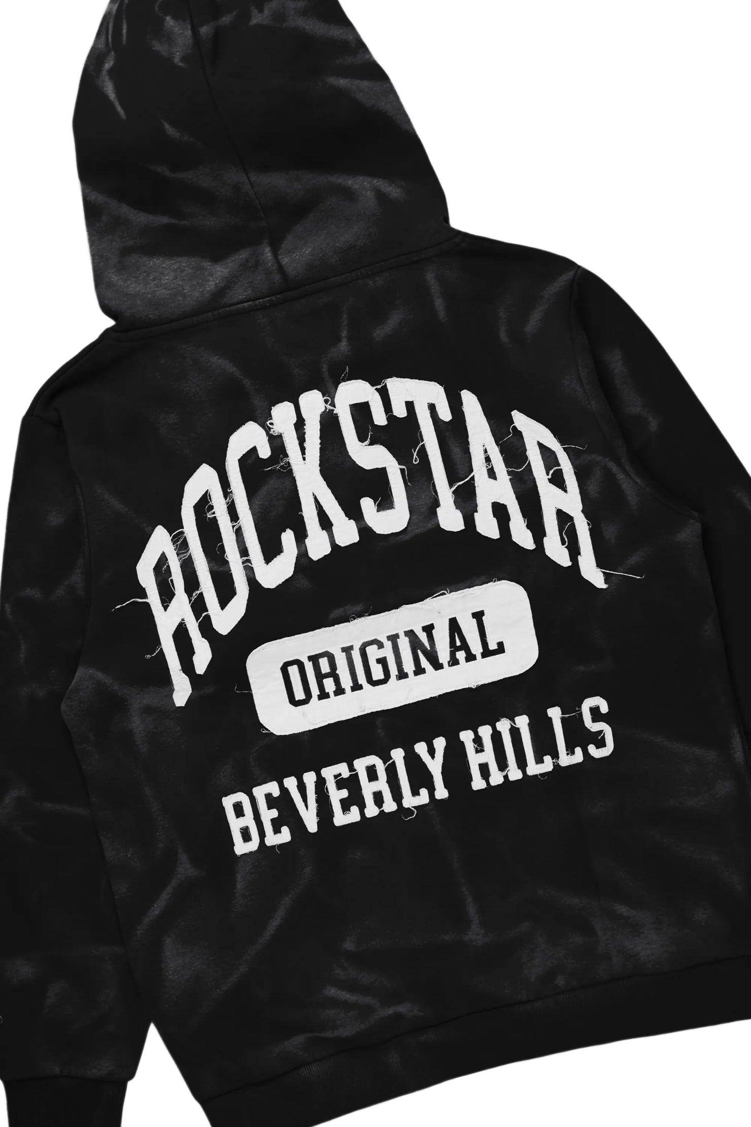 Member Black Hoodie Patchwork Stacked Flare Track Set