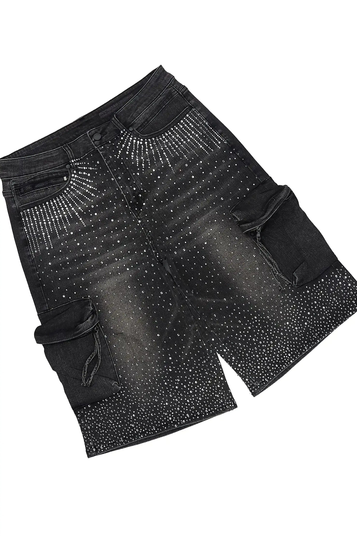 Keoni White Rhinestone T-Shirt Denim Short Set