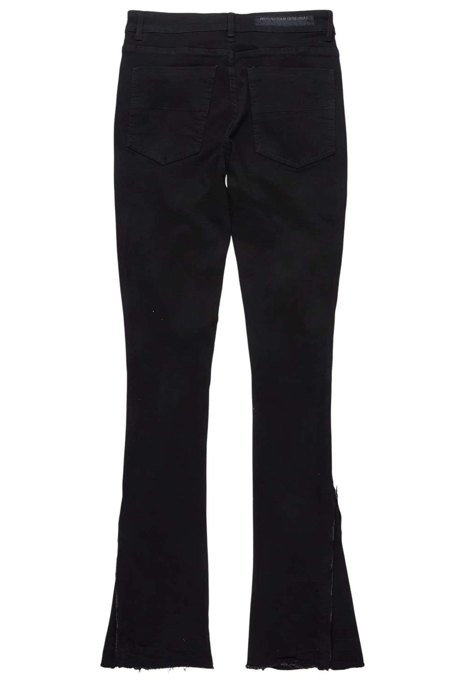 Olivier Ferg Black Stacked Flare Jean