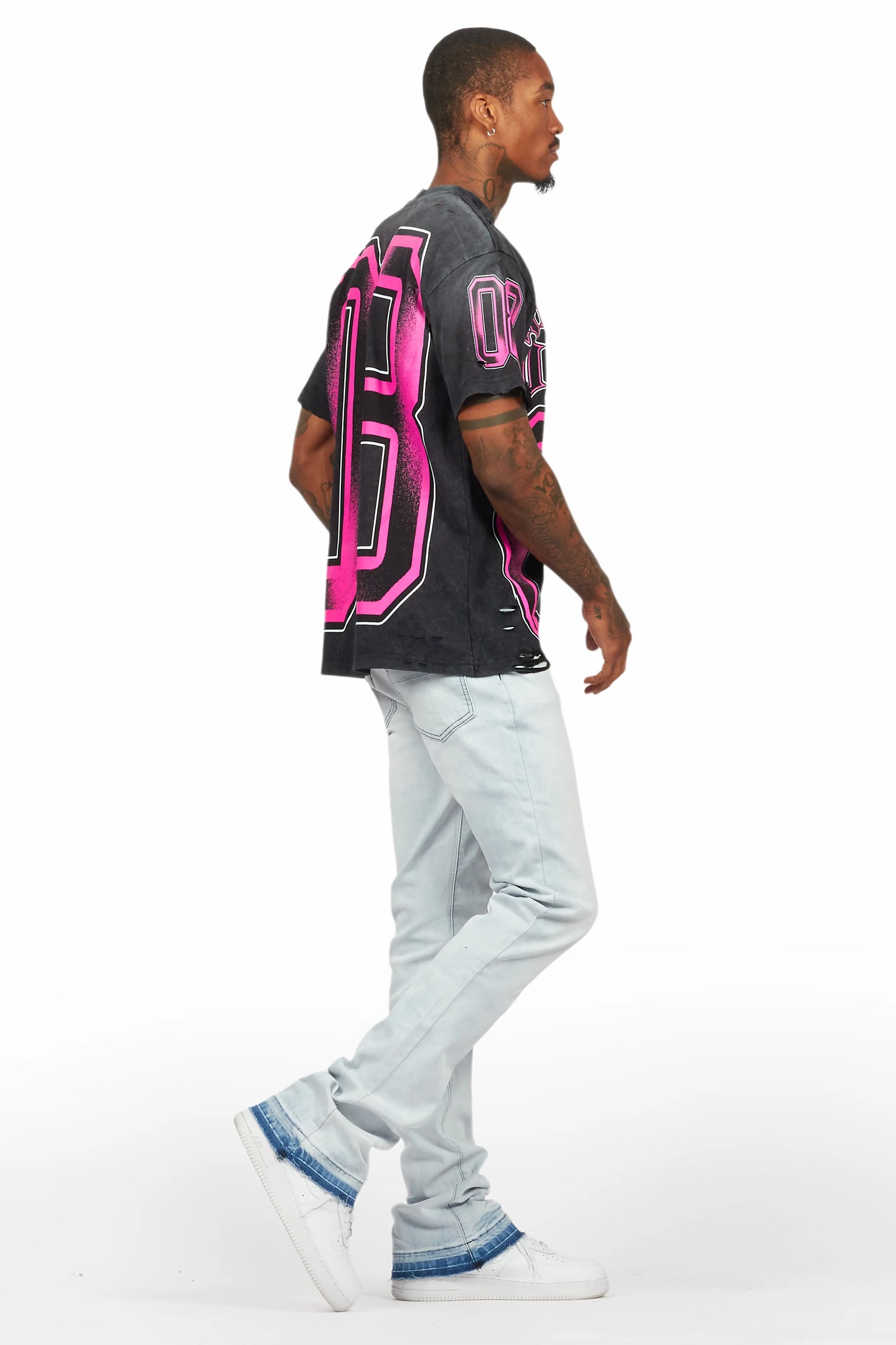 Dag Blue Stacked Flare Jean