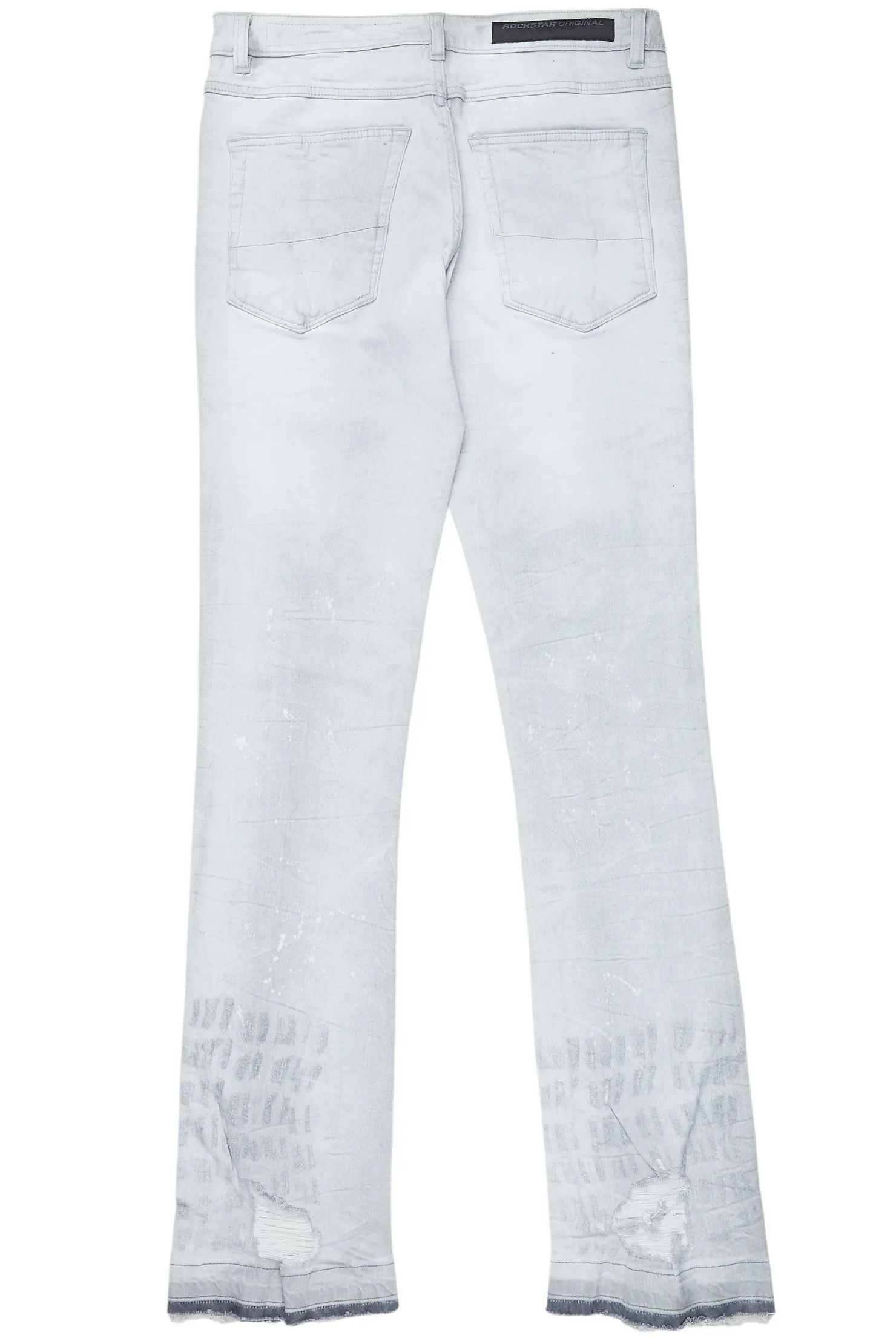 Molter Light Grey Stacked Flare Jean