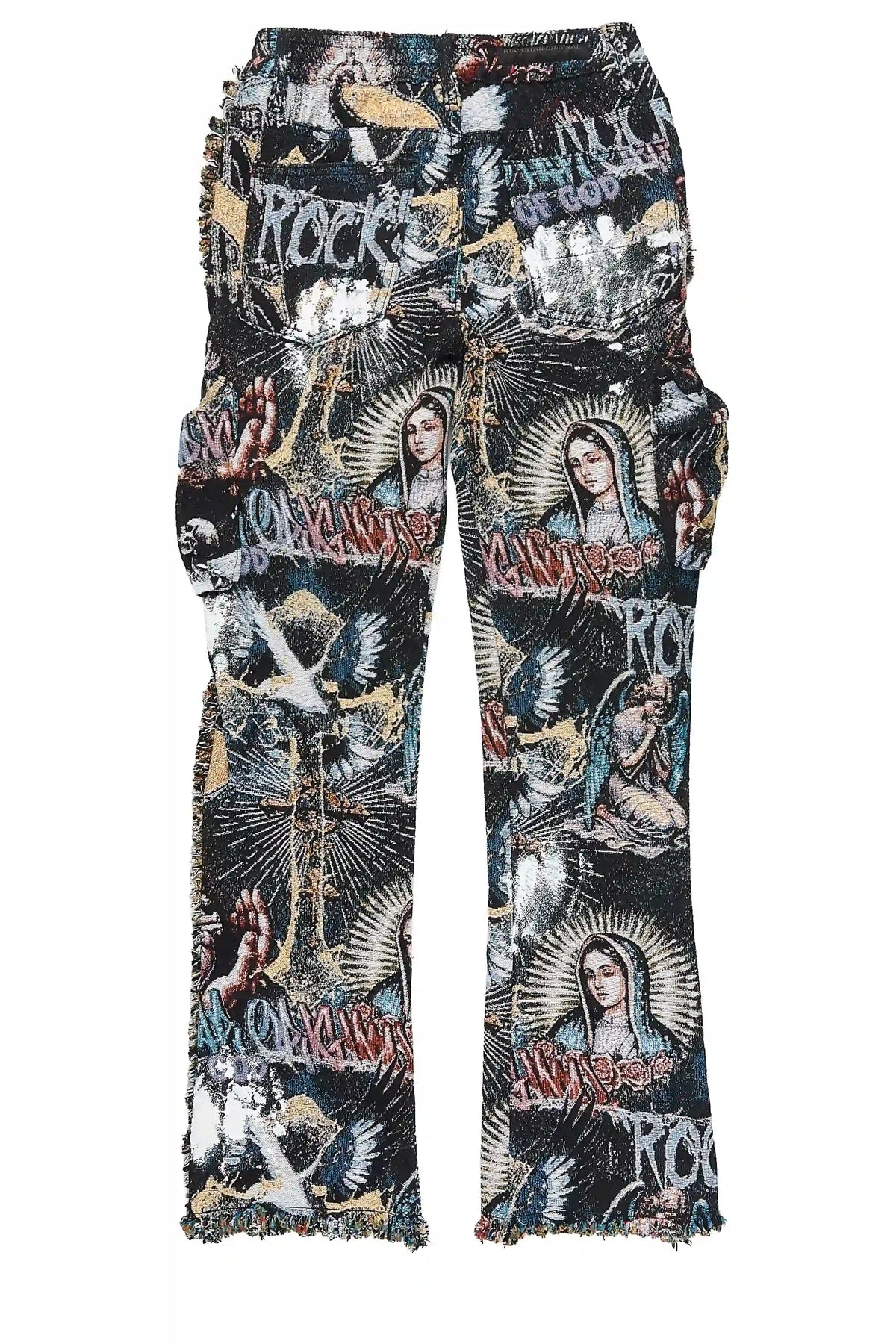 Boys Dalai Multi Stacked Tapestry Flare Jean
