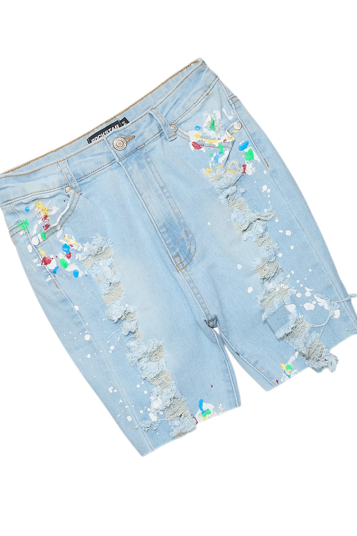 Lakesha Green/Blue T-Shirt Denim Short Set