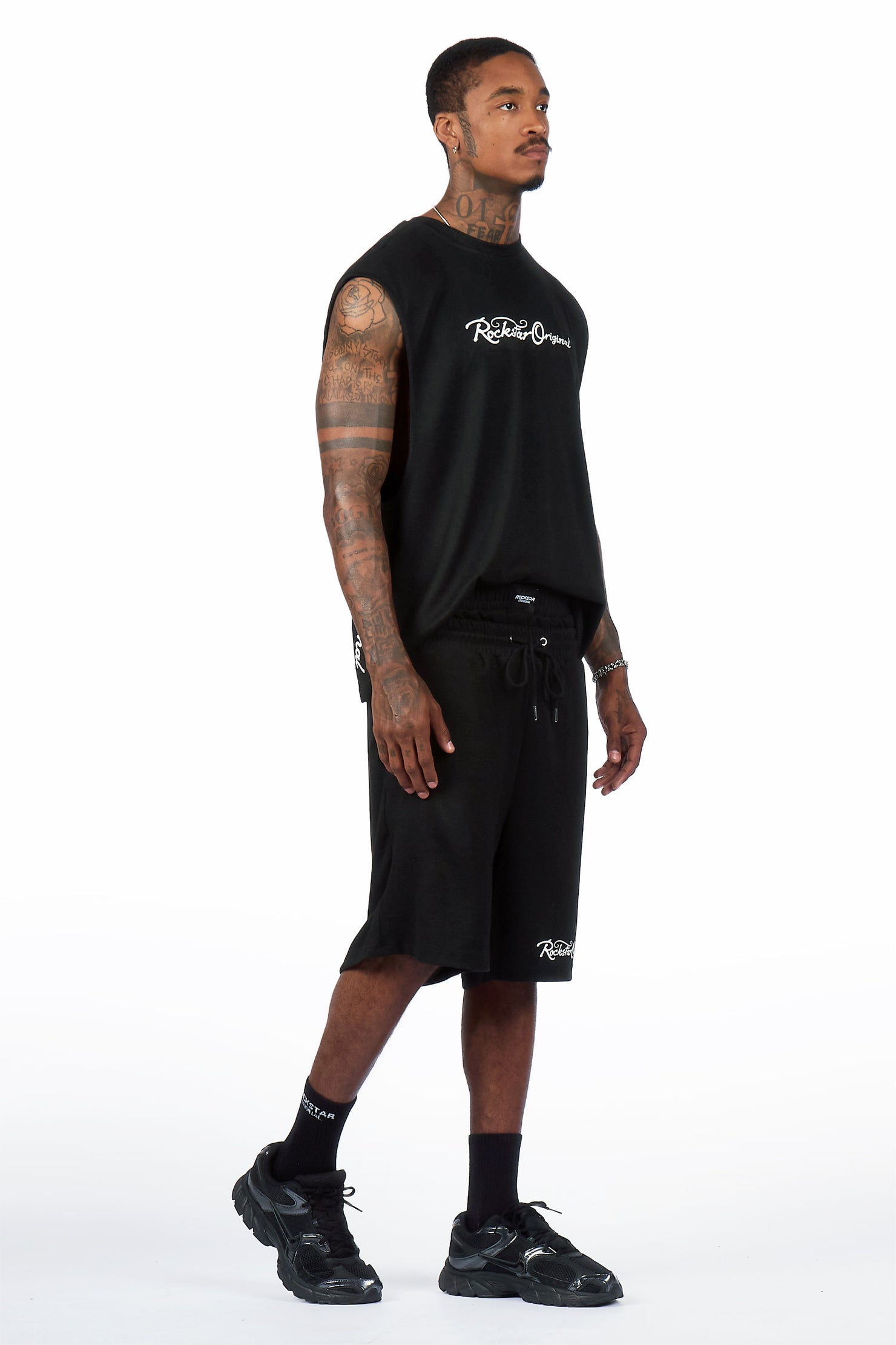 Levinson Black Muscle Tee/Short Set
