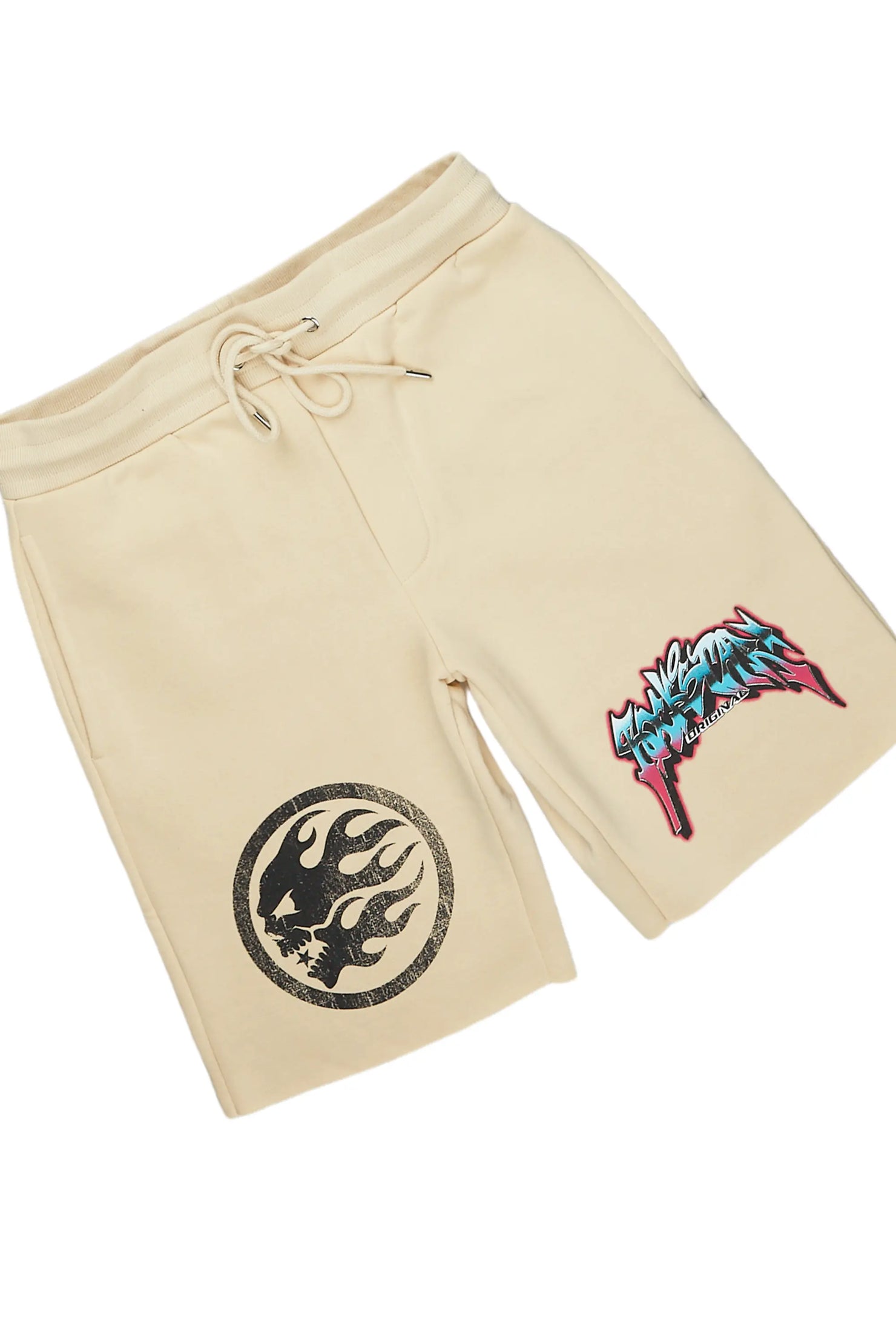 Lucy Beige T-Shirt/Short Set