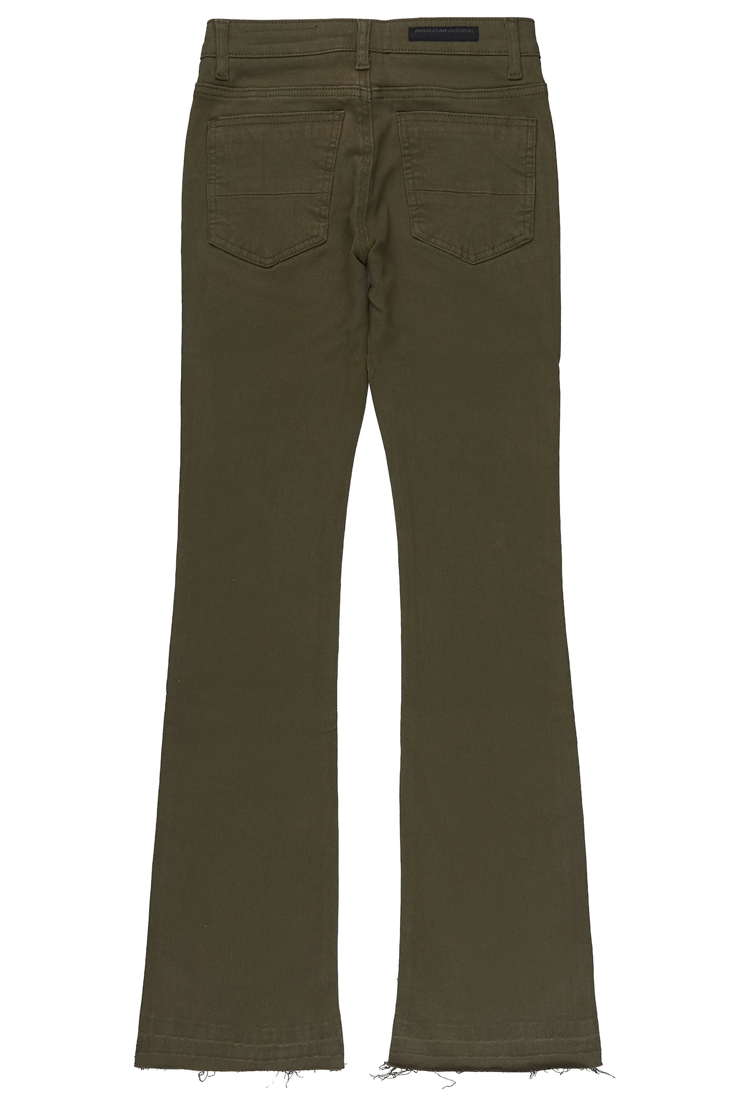Boys Dag Olive Stacked Flare Jean