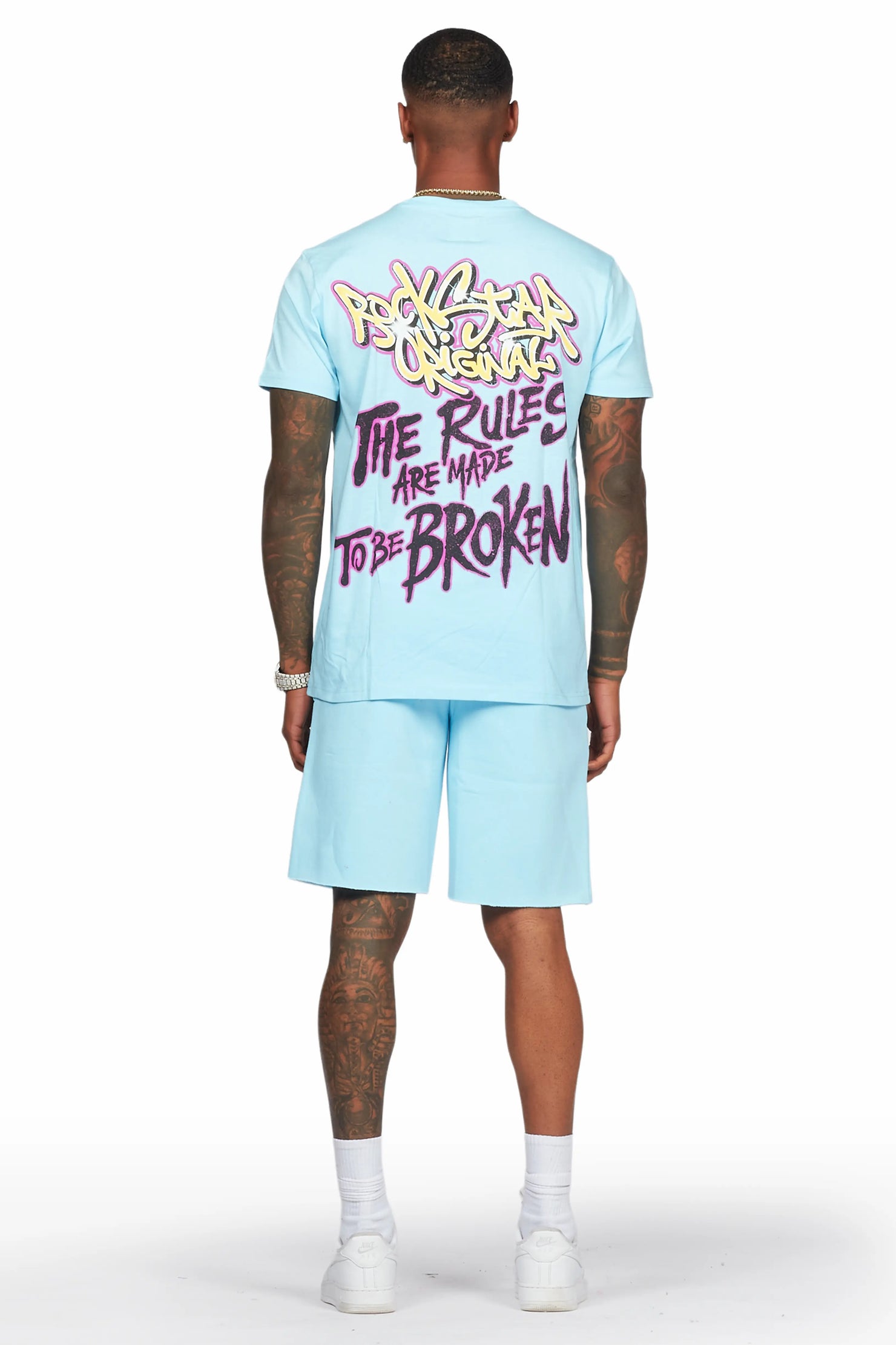 Hair Baby Blue T-Shirt/Short Set