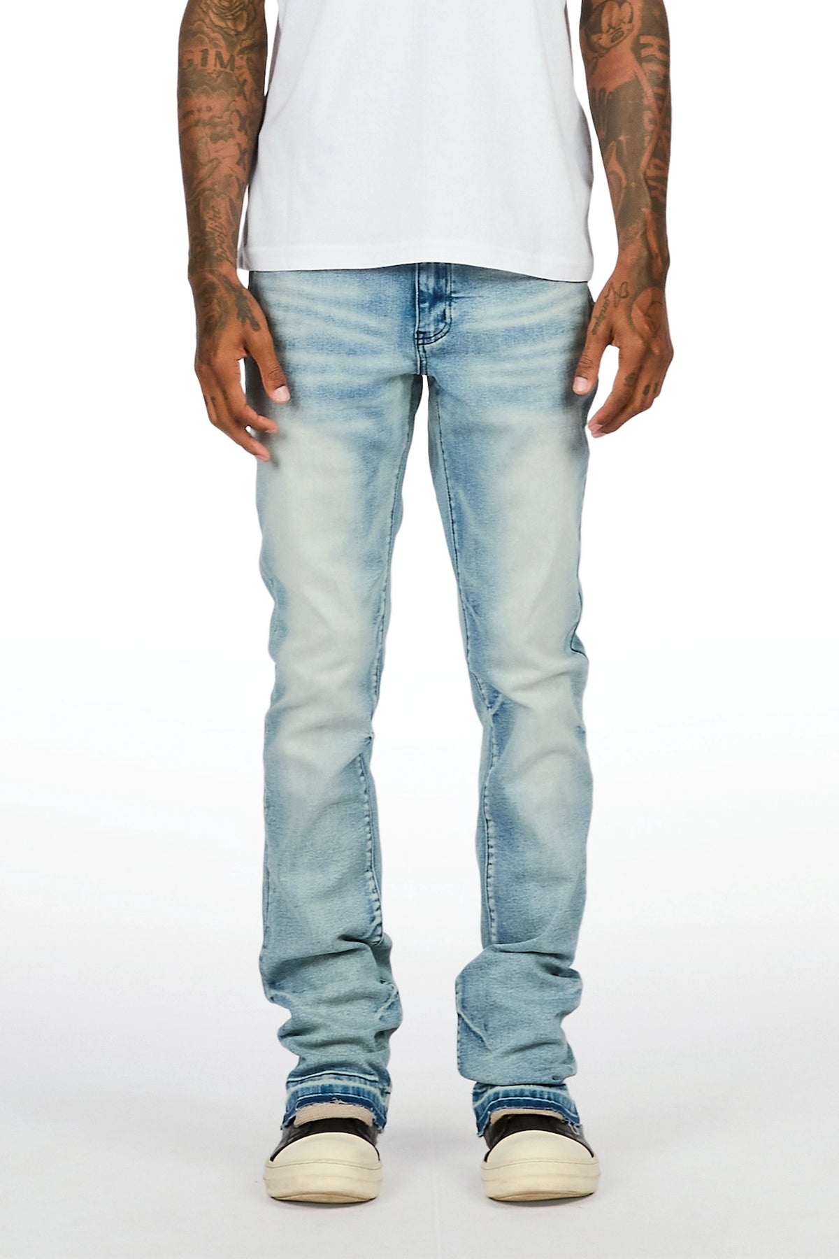 Gambill Medium Blue Stacked Jean