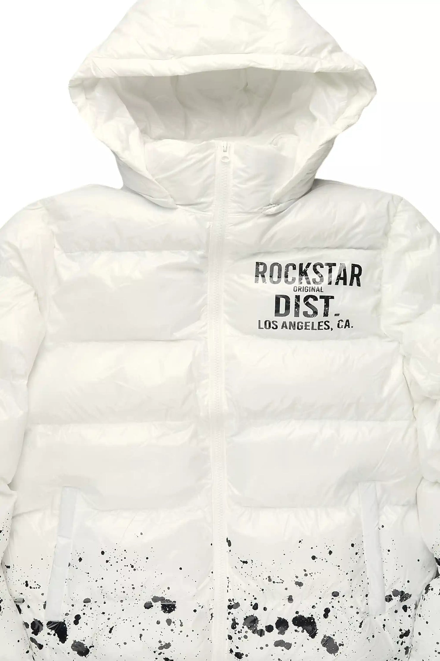 Raffer White Heavy Puffer Jacket