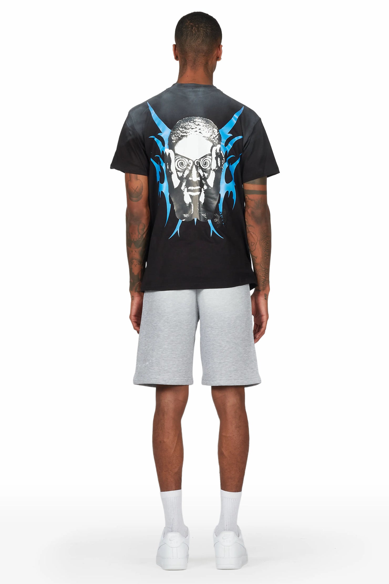 Wavy Devil Black/Grey T-Shirt Short Set