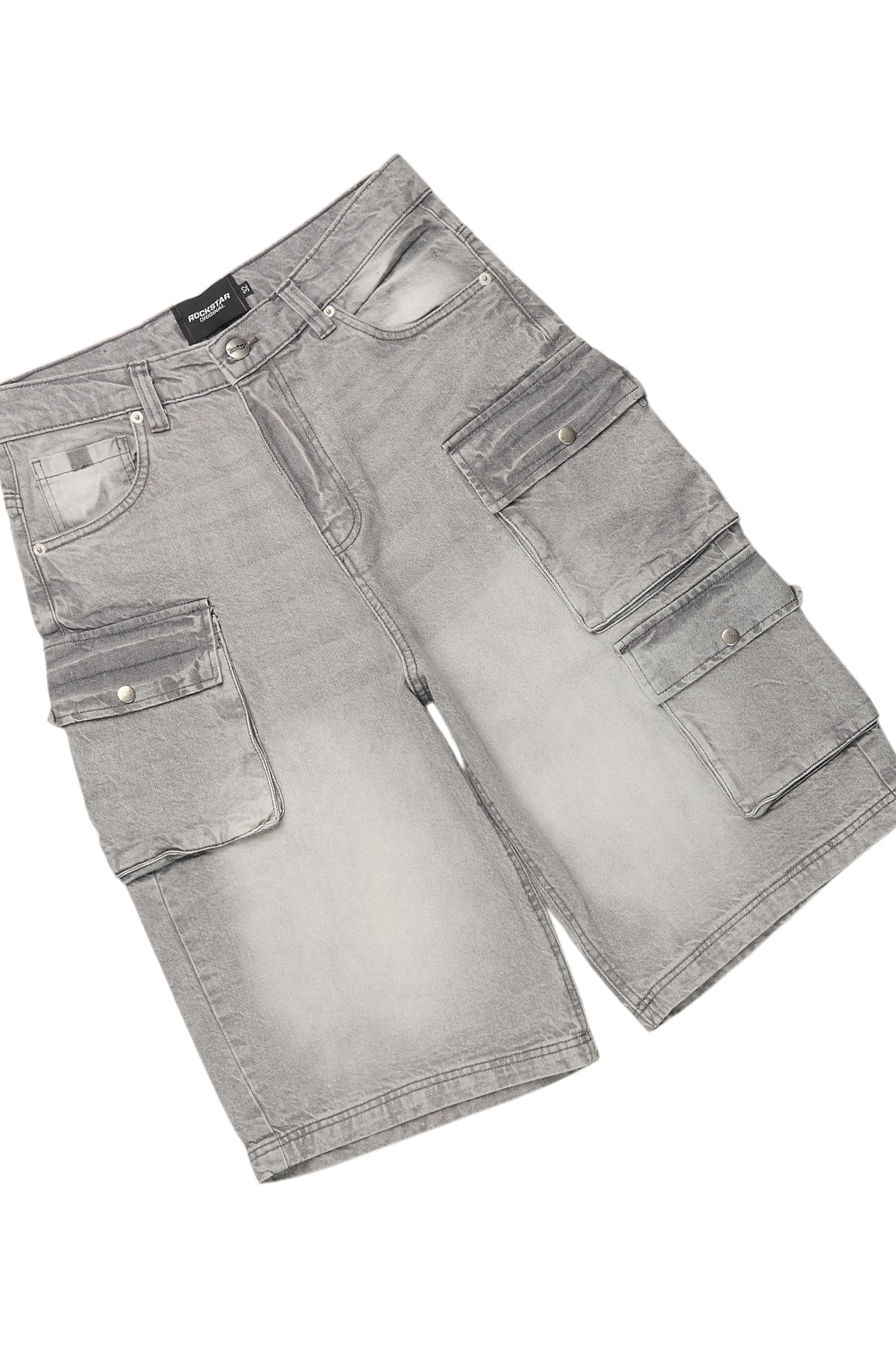 Lucian White Muscle Tee/Denim Jort Set
