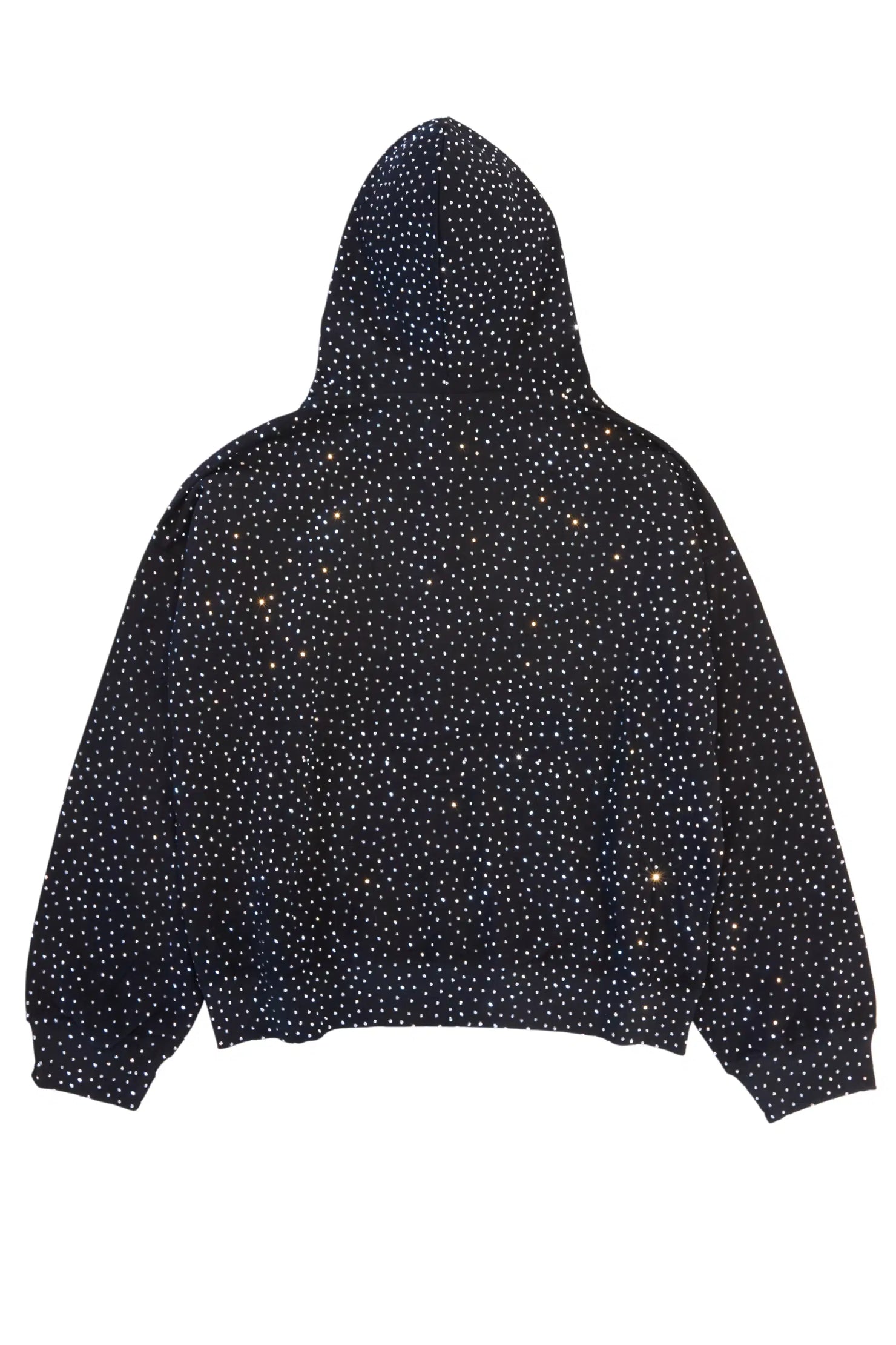 Iceout Black Rhinestone Oversized Hoodie