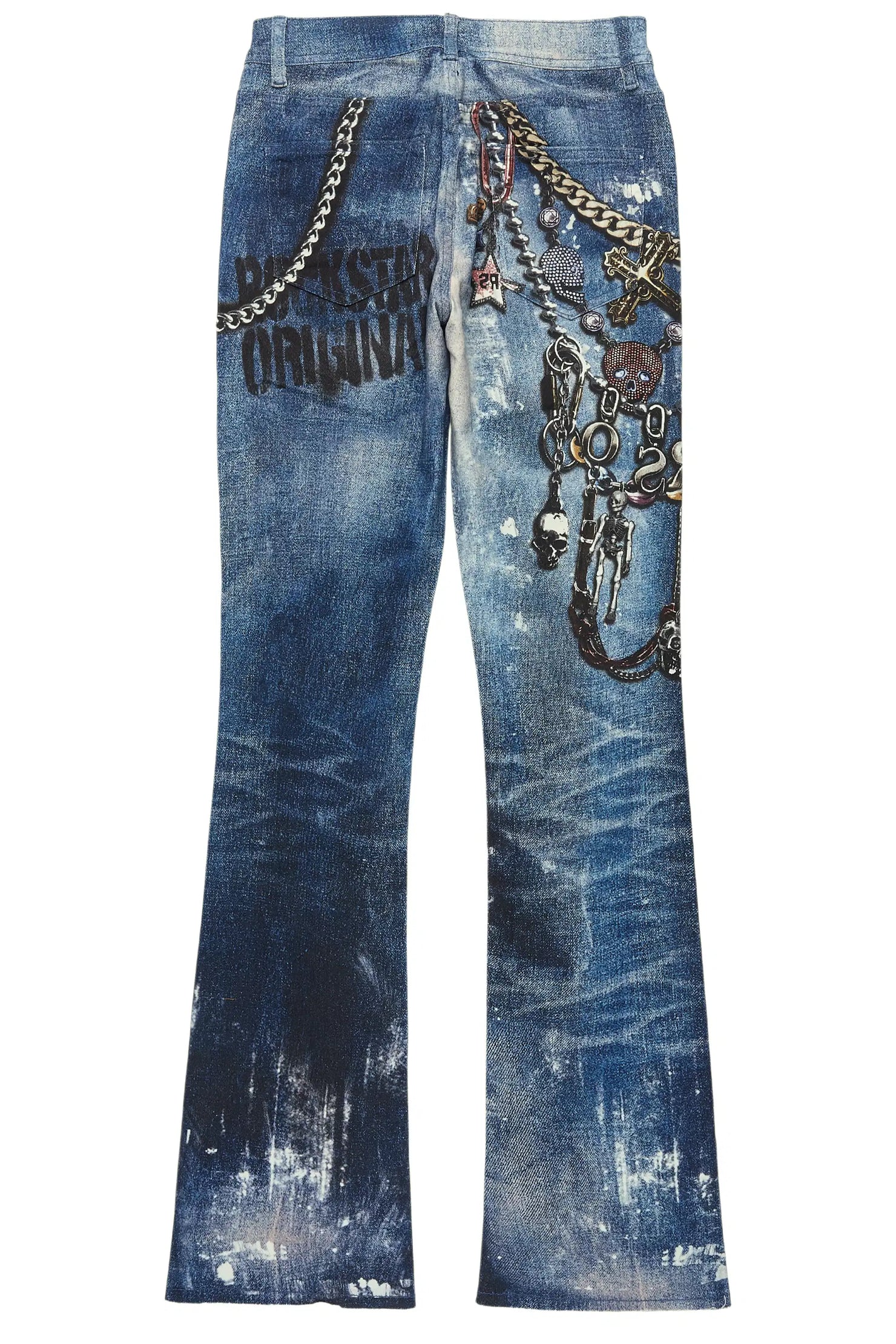 Kyrien Blue Stacked Flare Jean