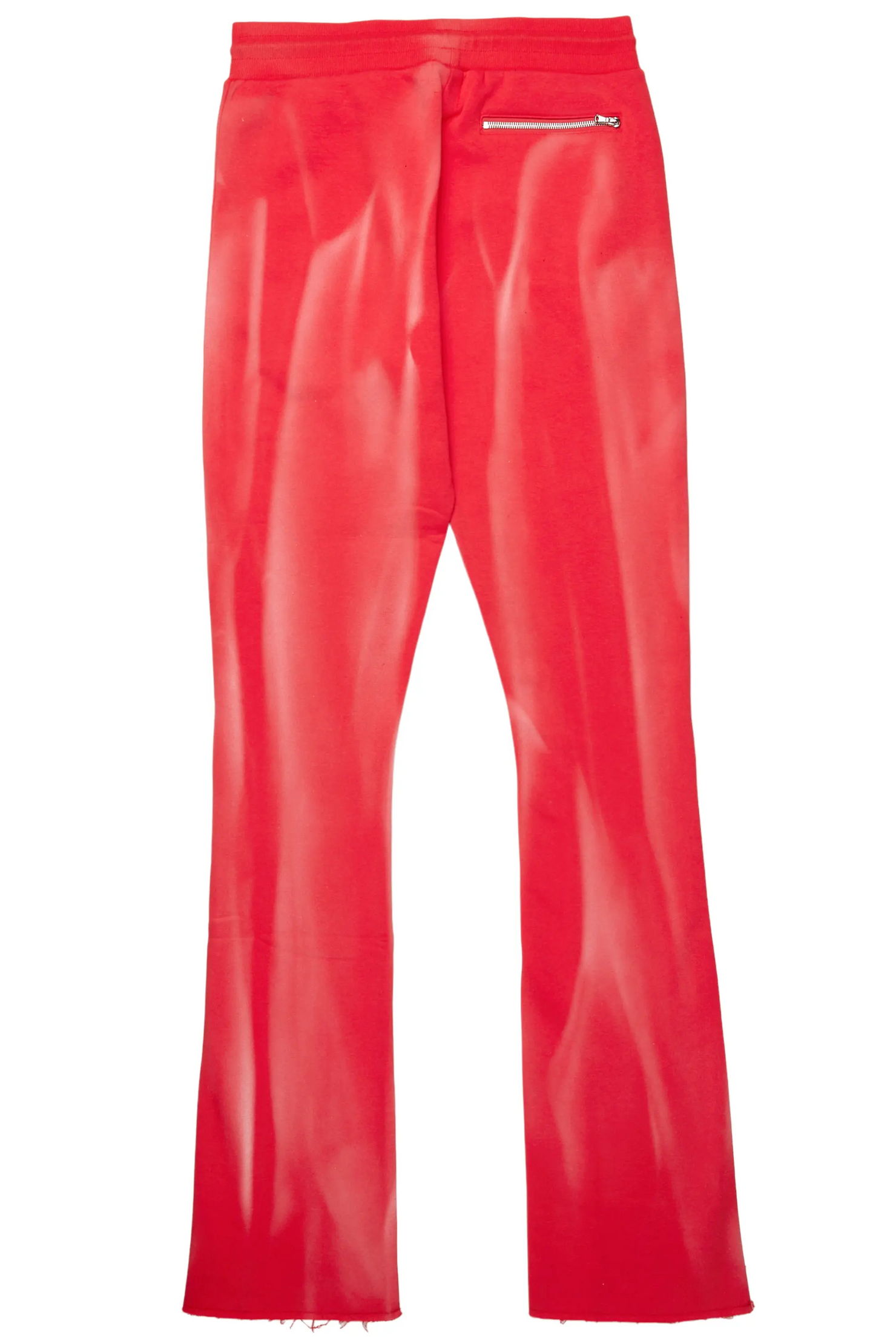 Firoz Red Graphic Stacked Flare Pant