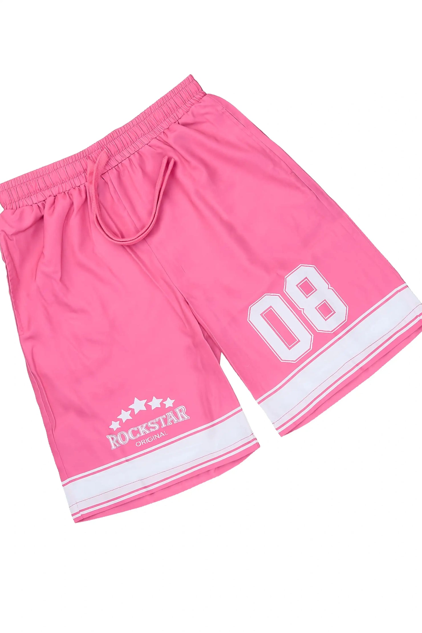 Girls Tinna Pink Button Down T-Shirt Short Set