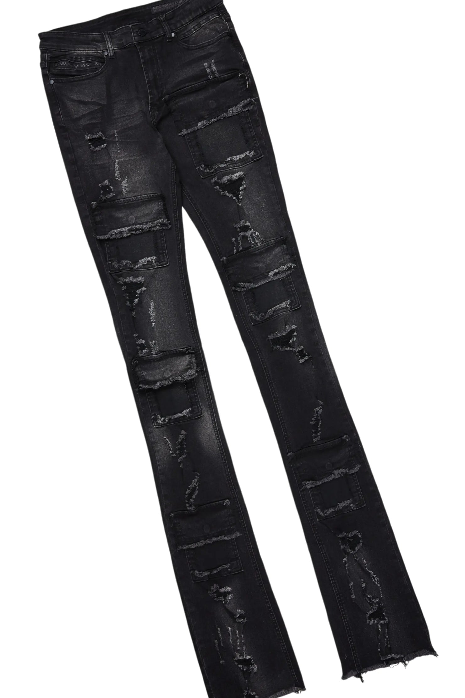 Irwin Black T-Shirt & Pooja Super Stacked Flare Jean Bundle