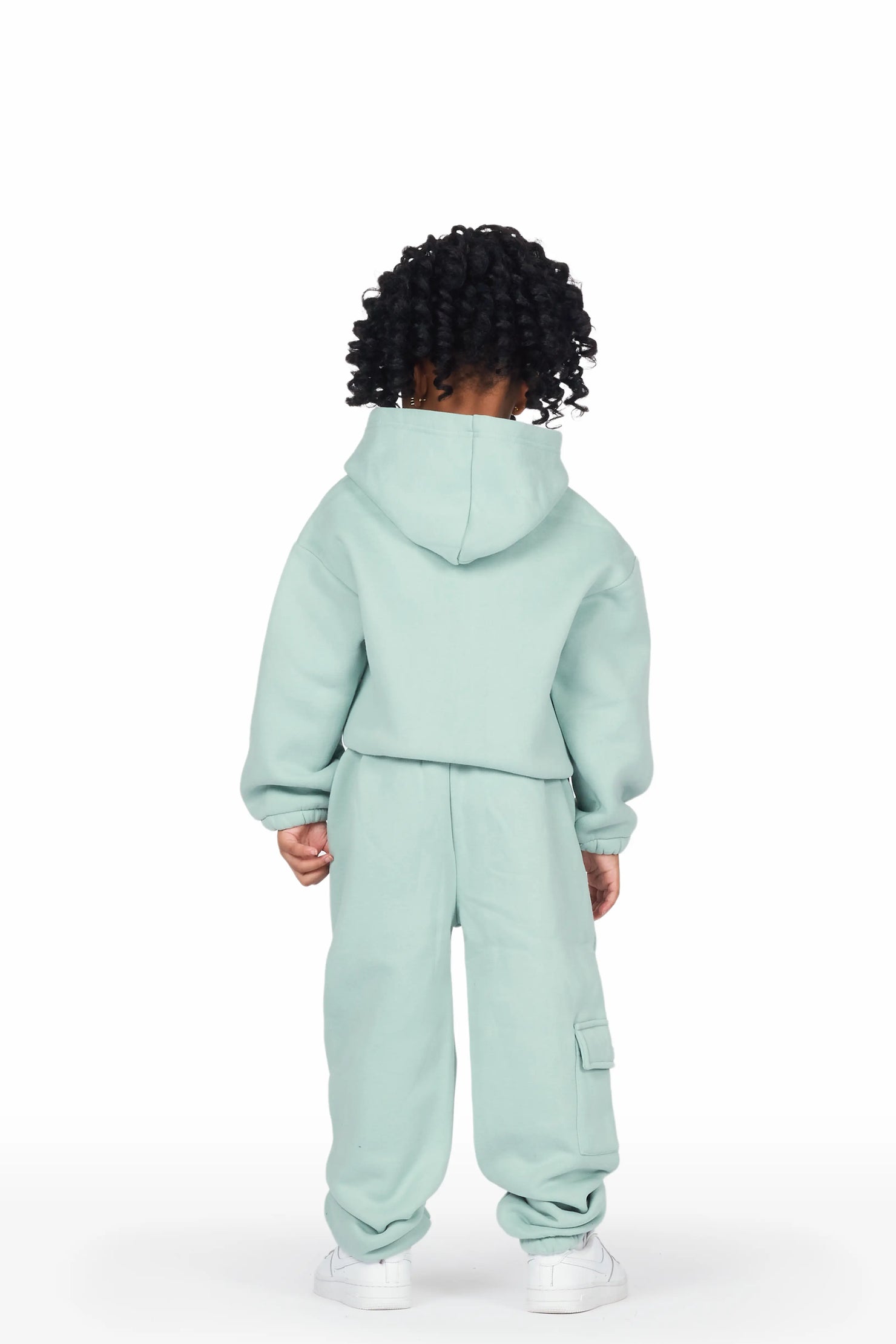 Girls Nevaeh Sage Zip Up Hoodie Pant Set