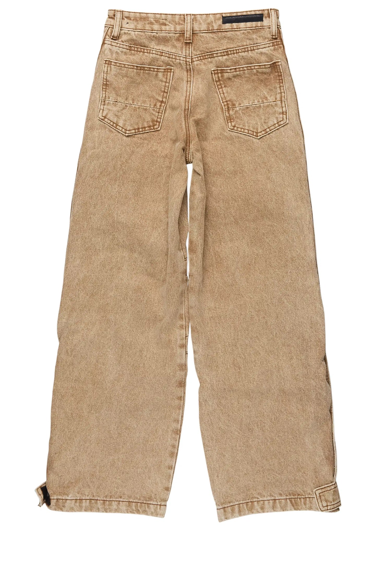 Boys Yuri Beige Baggy Fit Cargo Jean