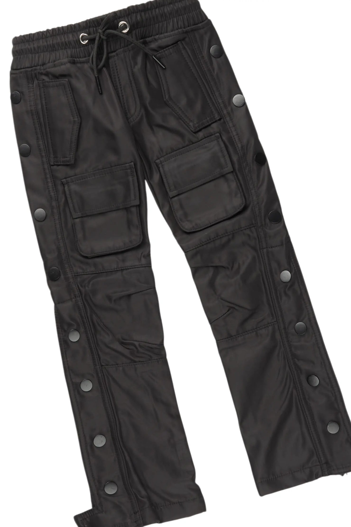 Boys Agron Grey/Black T-Shirt/Nylon Pant Set