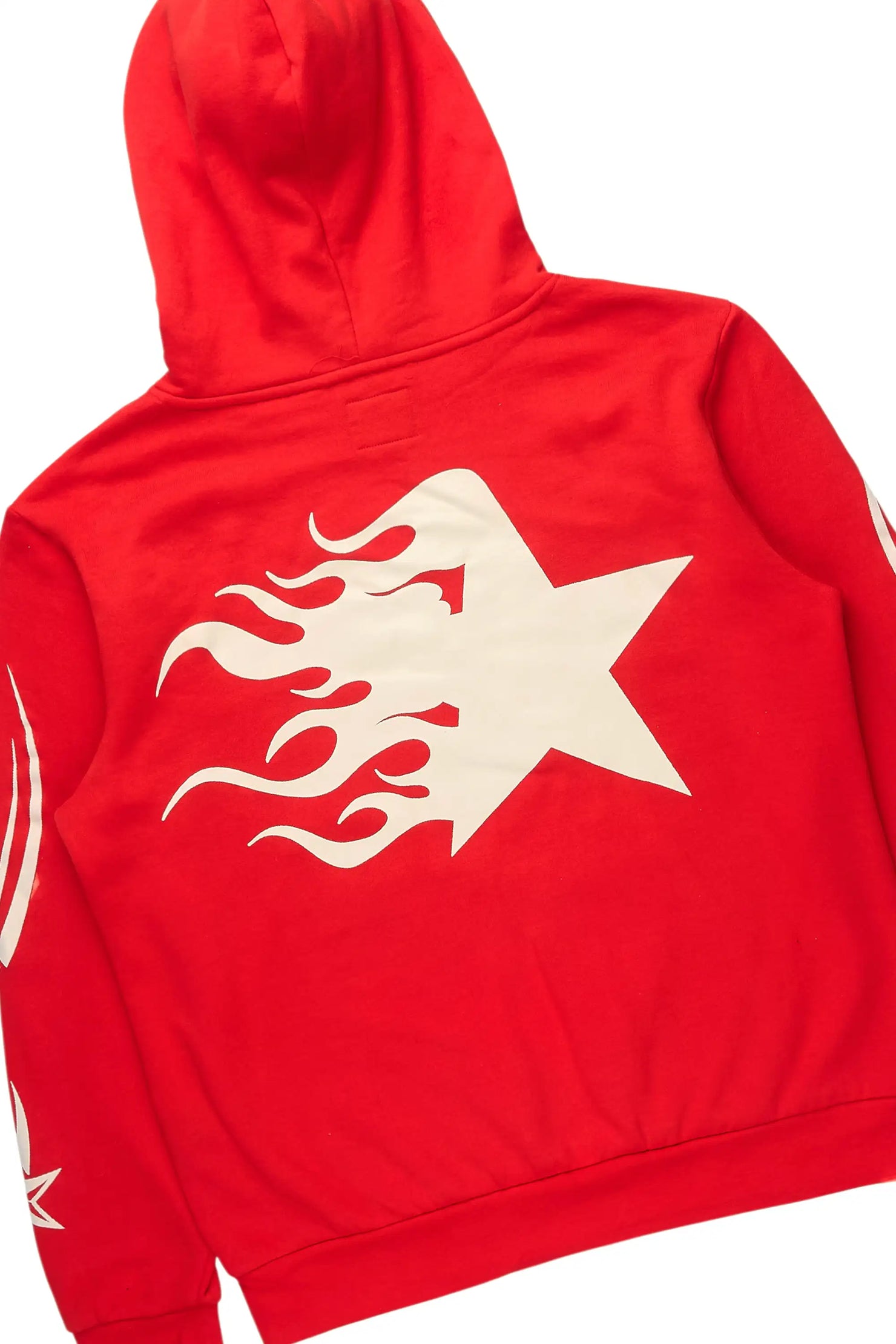 Pluton Red/Cream Hoodie/Stacked Flare Track Set