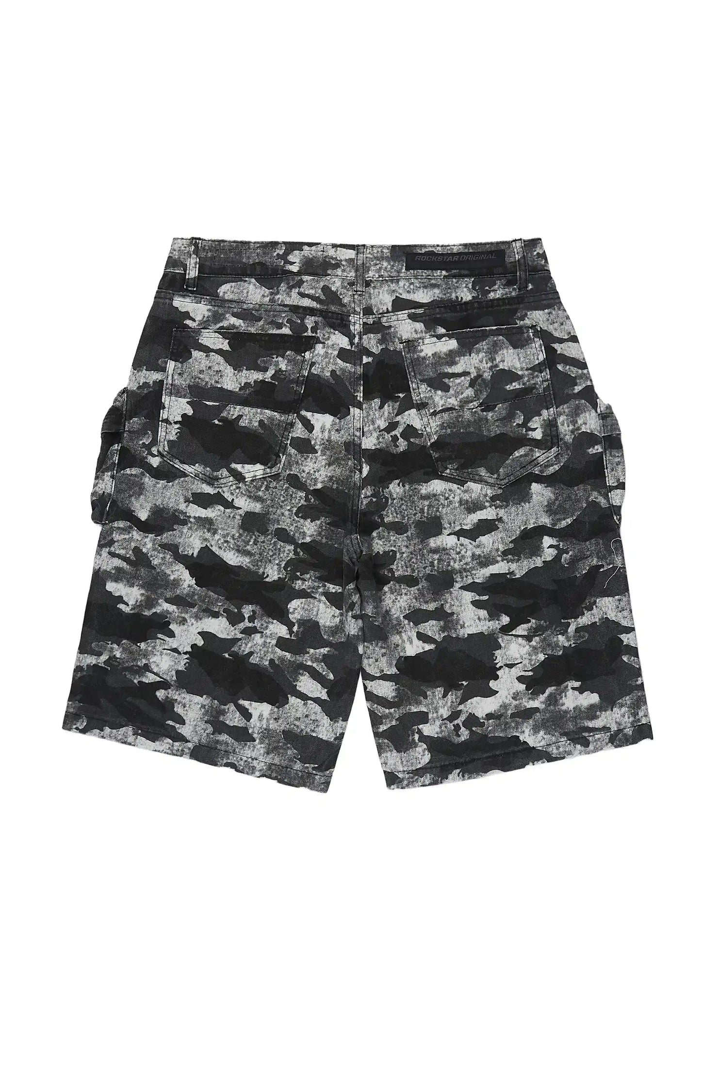 Savion Grey Camo Denim Short