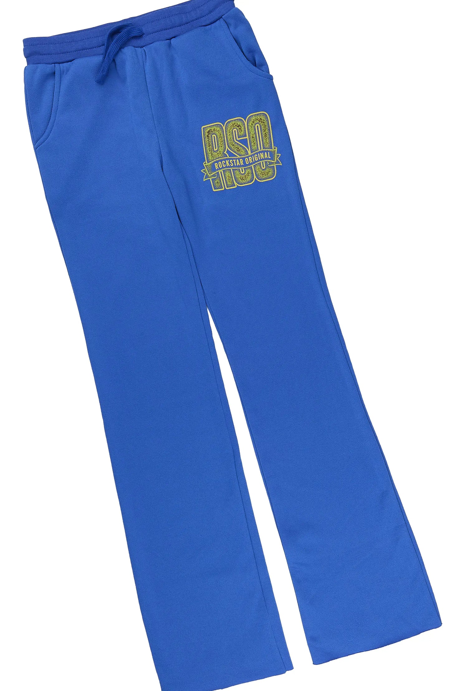 Boys Brando Royal/Orange Stacked Hoodie Track Set