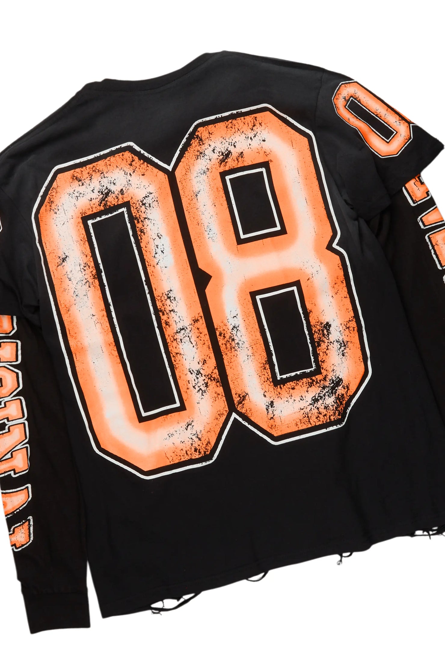 Fields Black/Orange Double Layer T-Shirt/Stacked Baggy Track Set