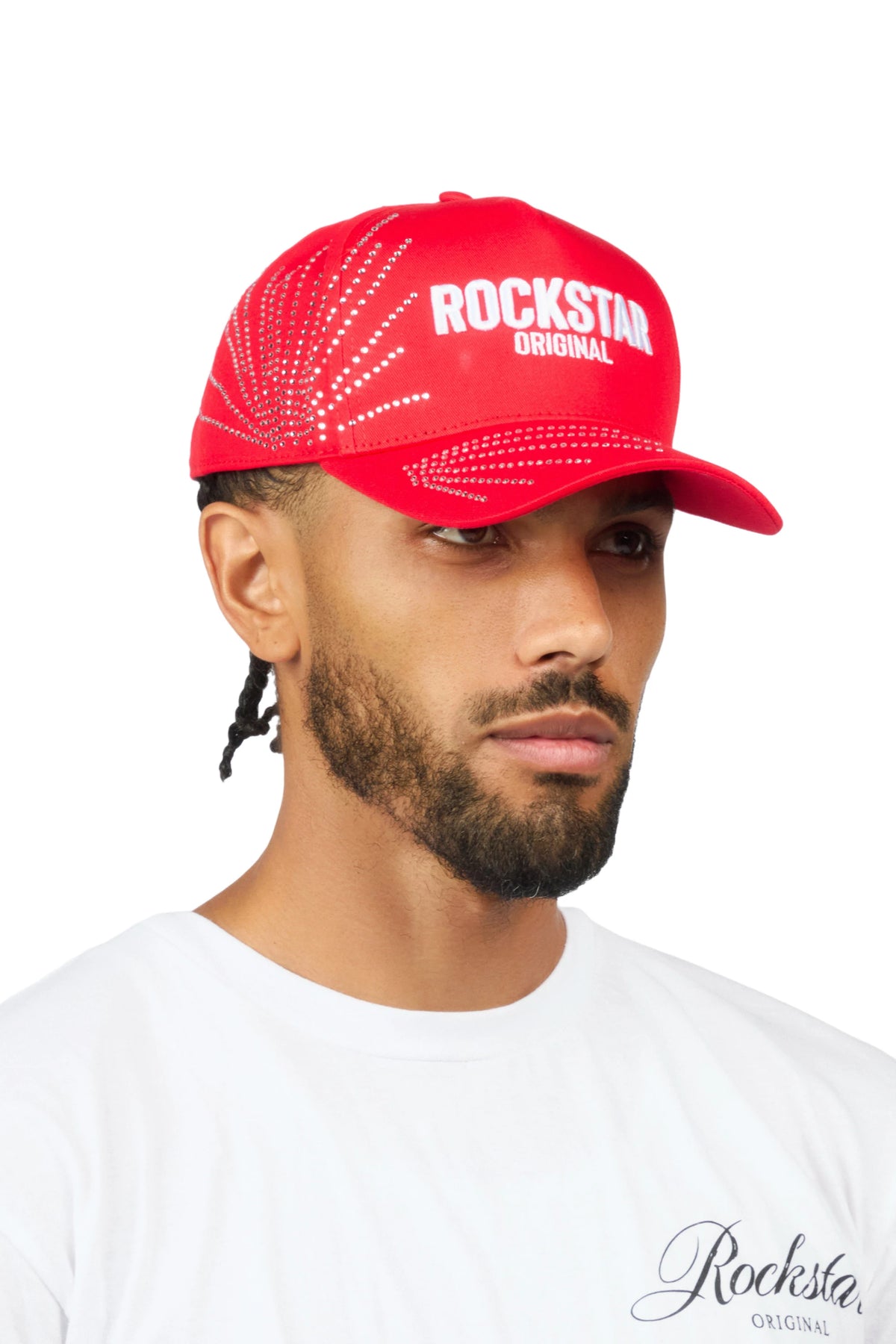 Baldwin Red Rhinestone Trucker Hat
