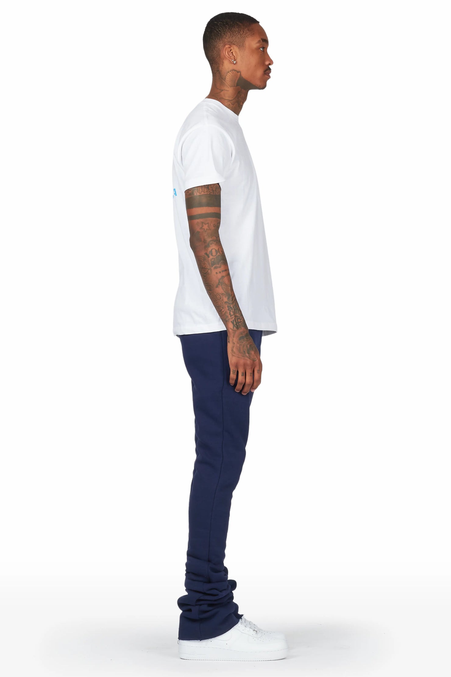 Alpine Navy Super Stacked Trackpant