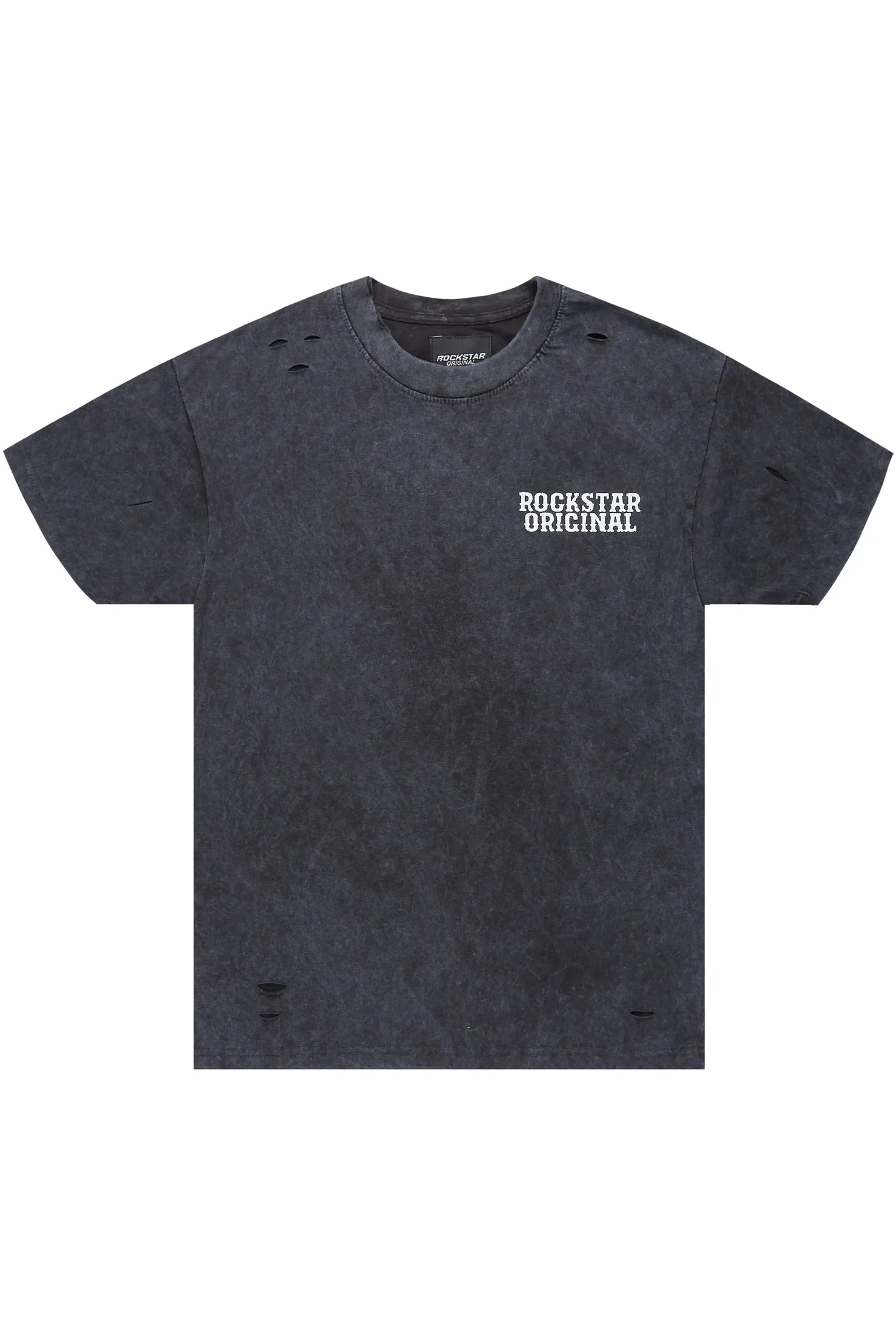 Posse Vintage Black Distressed Oversized T-Shirt