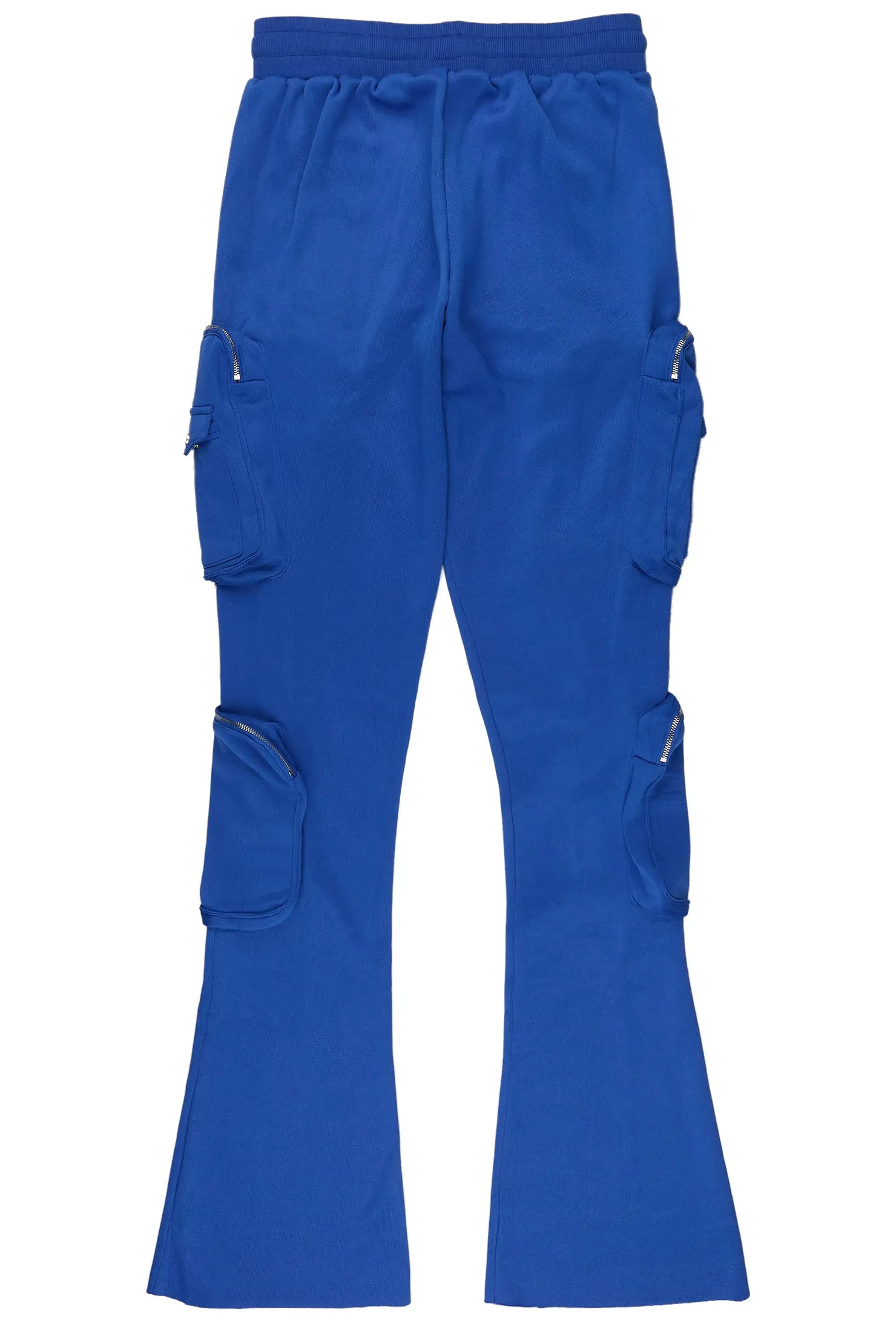 Cheronnie Royal Blue Cargo Stacked Track Pant