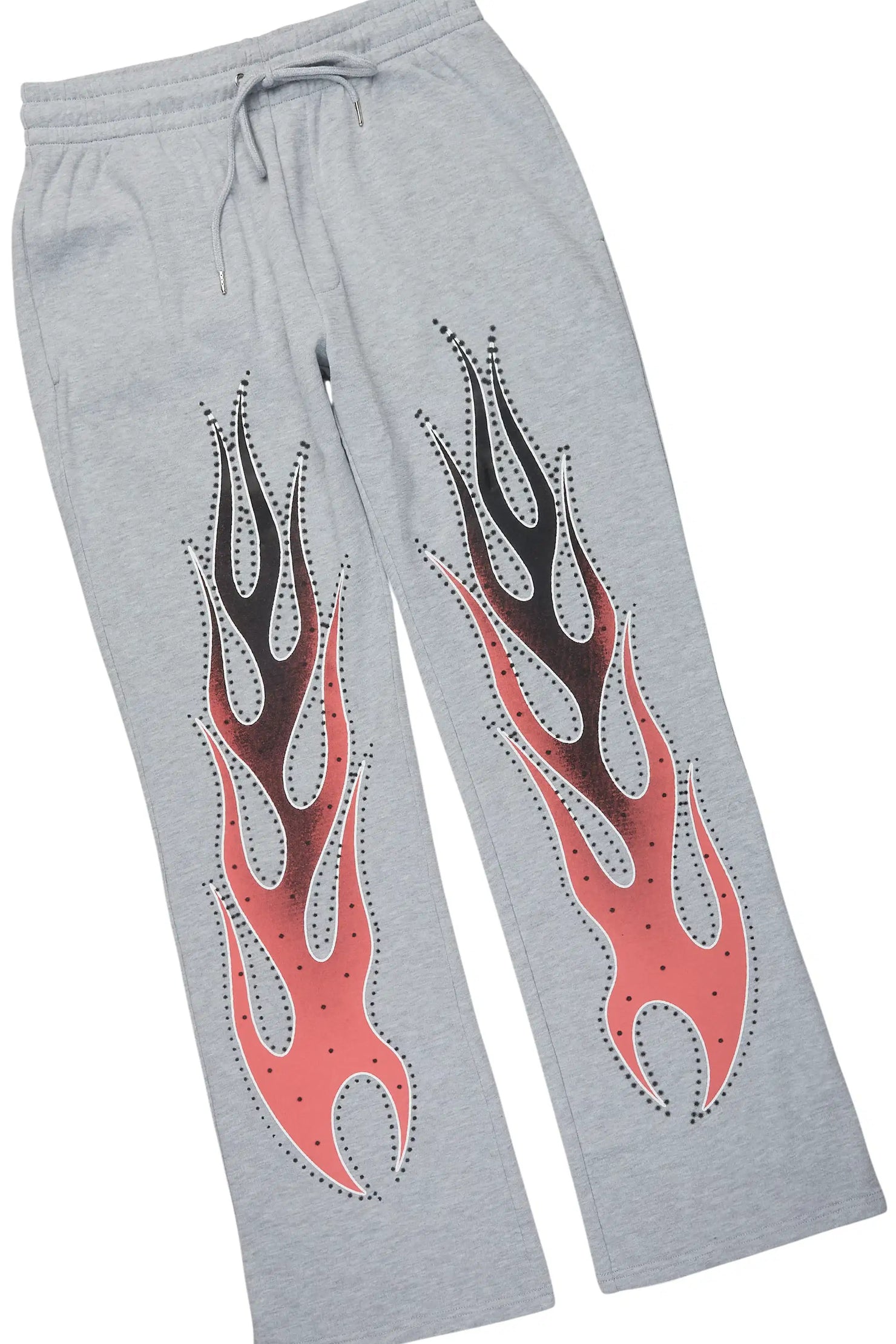 Glans Heather Grey Hoodie/Baggy Pant Track Set