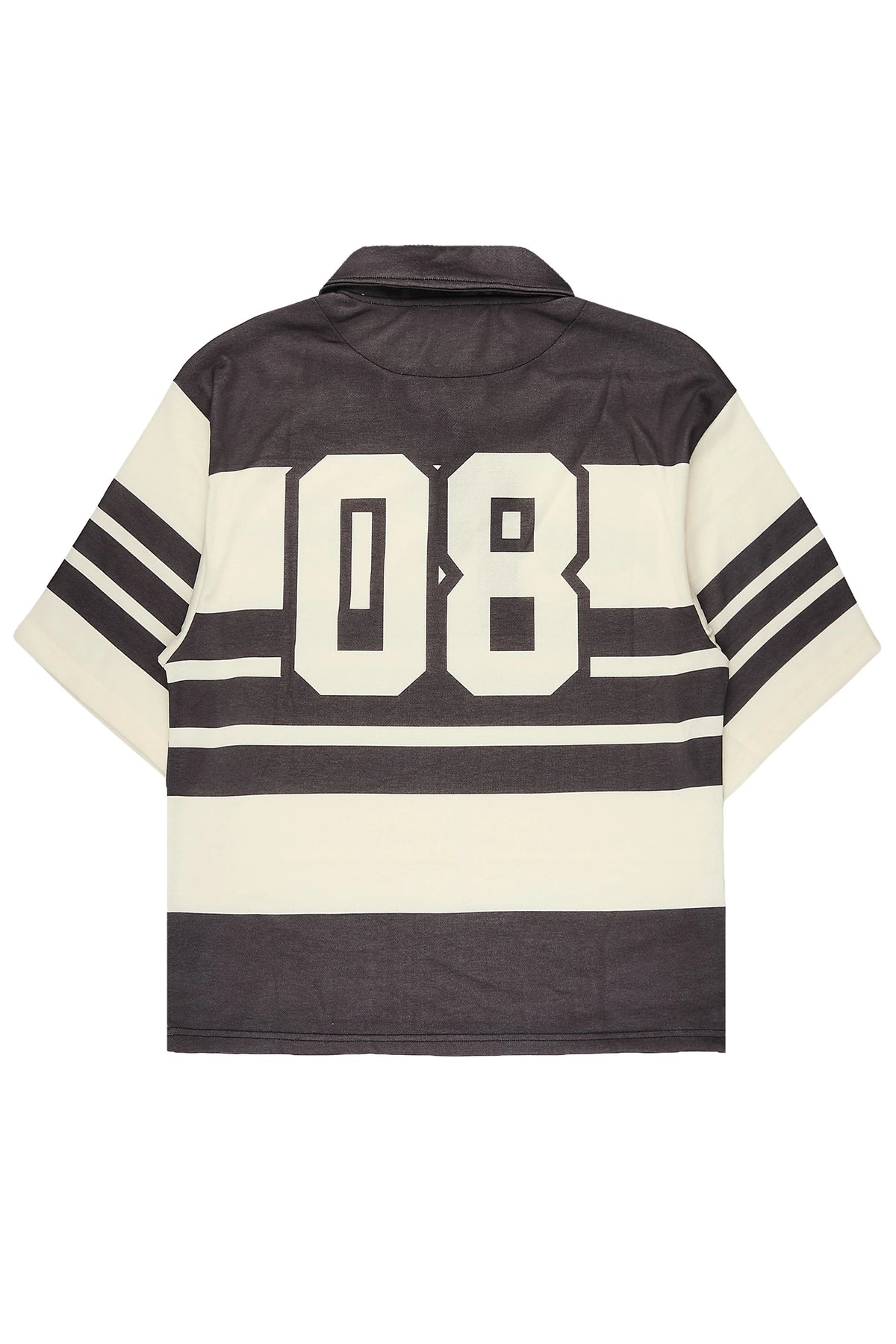 Yazan Black/Cream Crop Boxy Polo Shirt