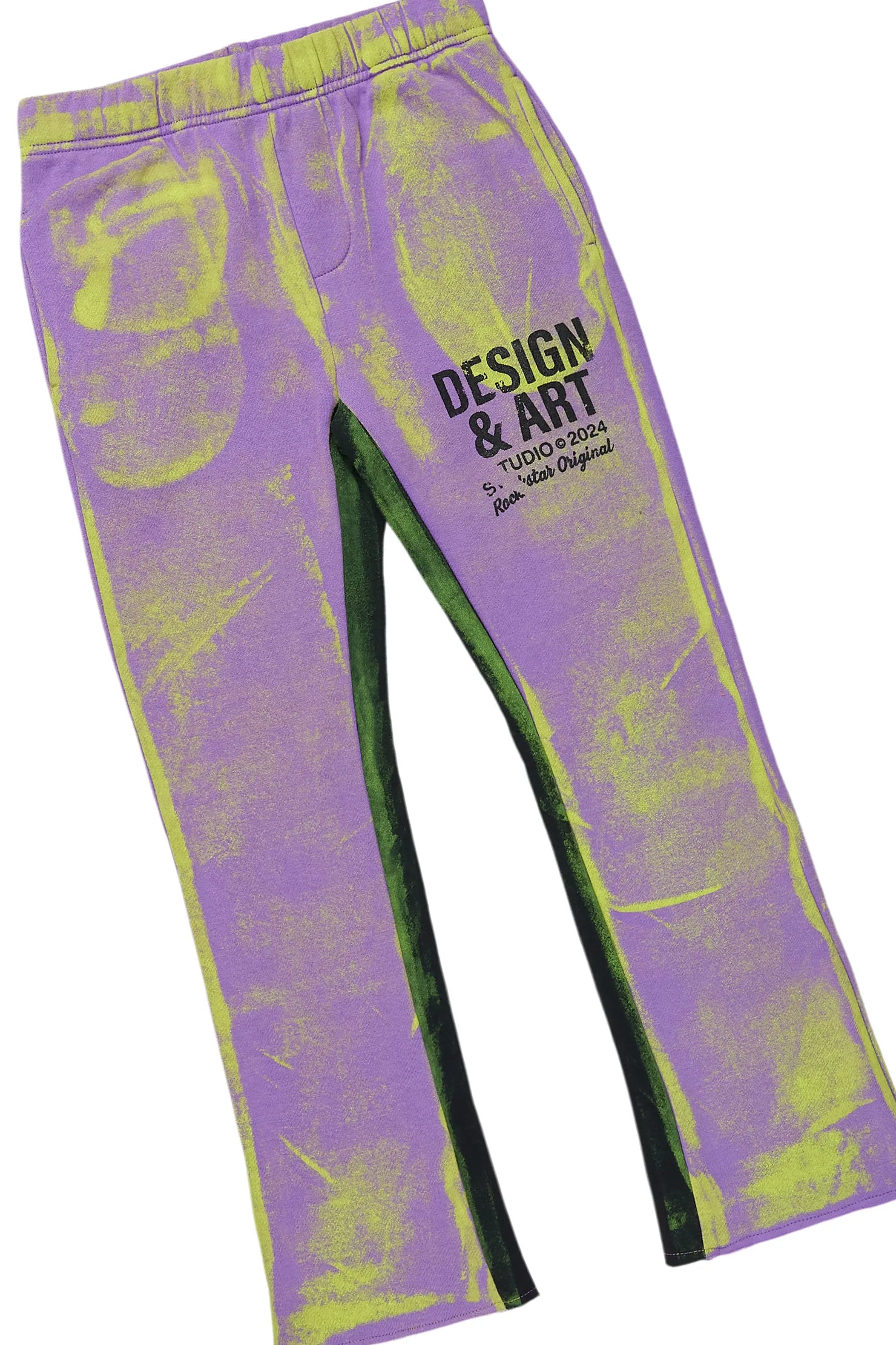 Boys Rue Purple Baggy Fit Pant Set