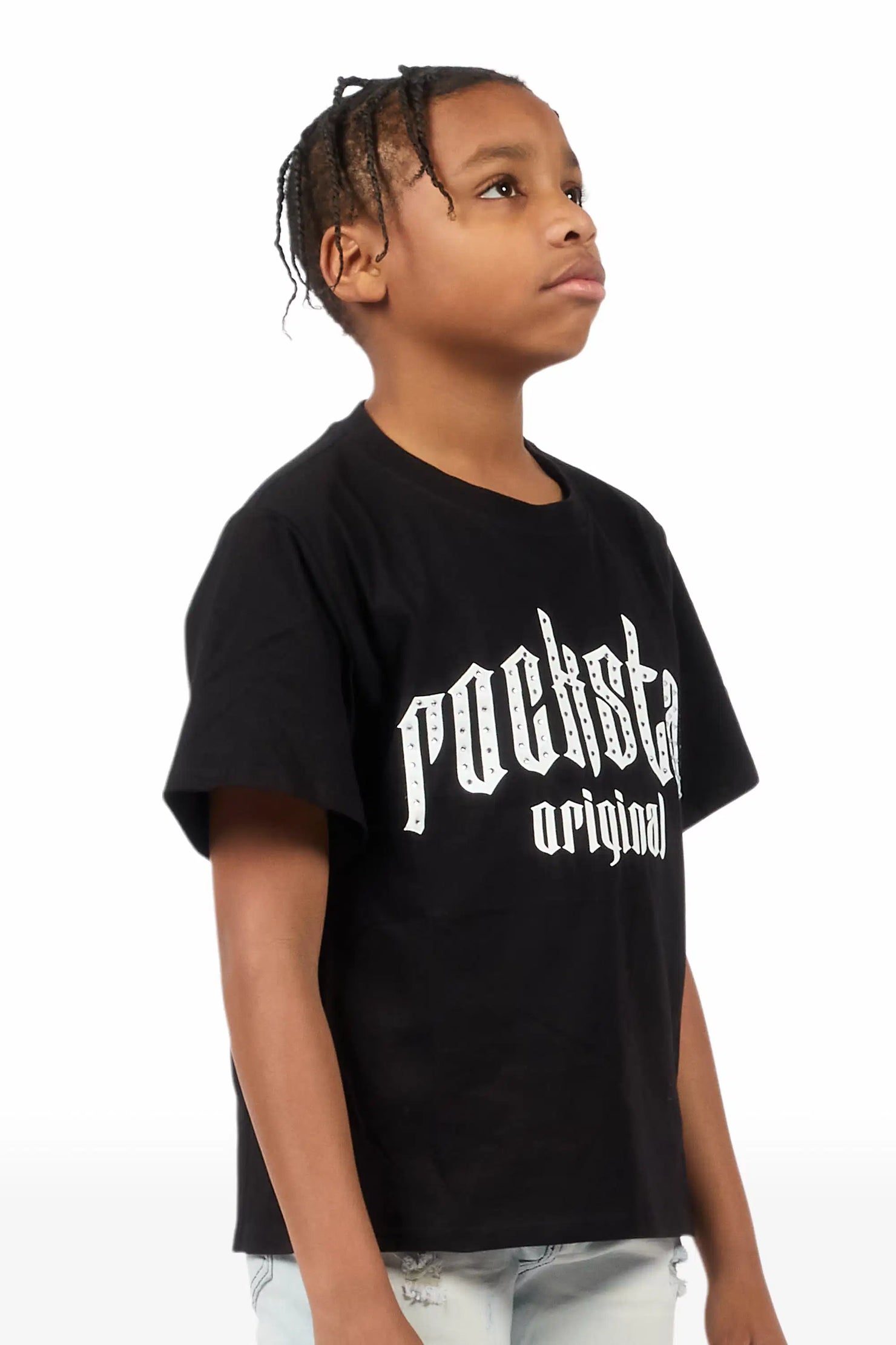 Boys Sherriso Black Rhinestone T-Shirt