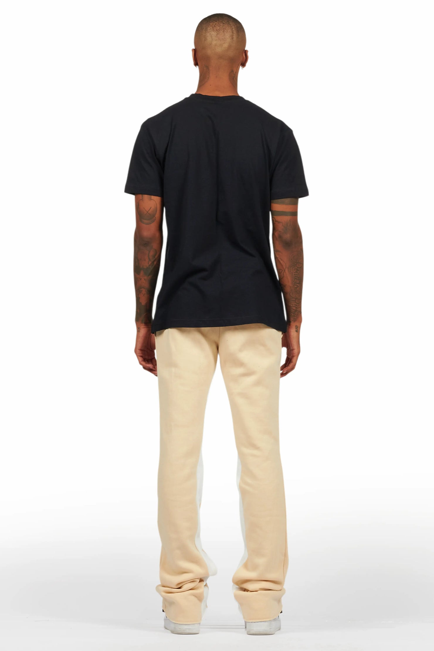 Waller Black/Beige T-Shirt/Baggy Pant Set
