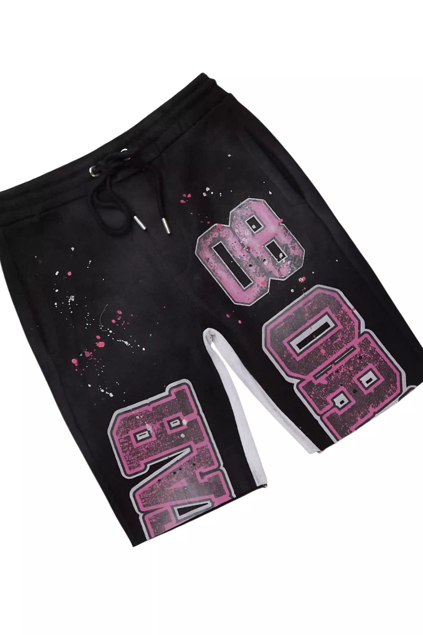 Boys Fields Black/Pink T-Shirt Short Set
