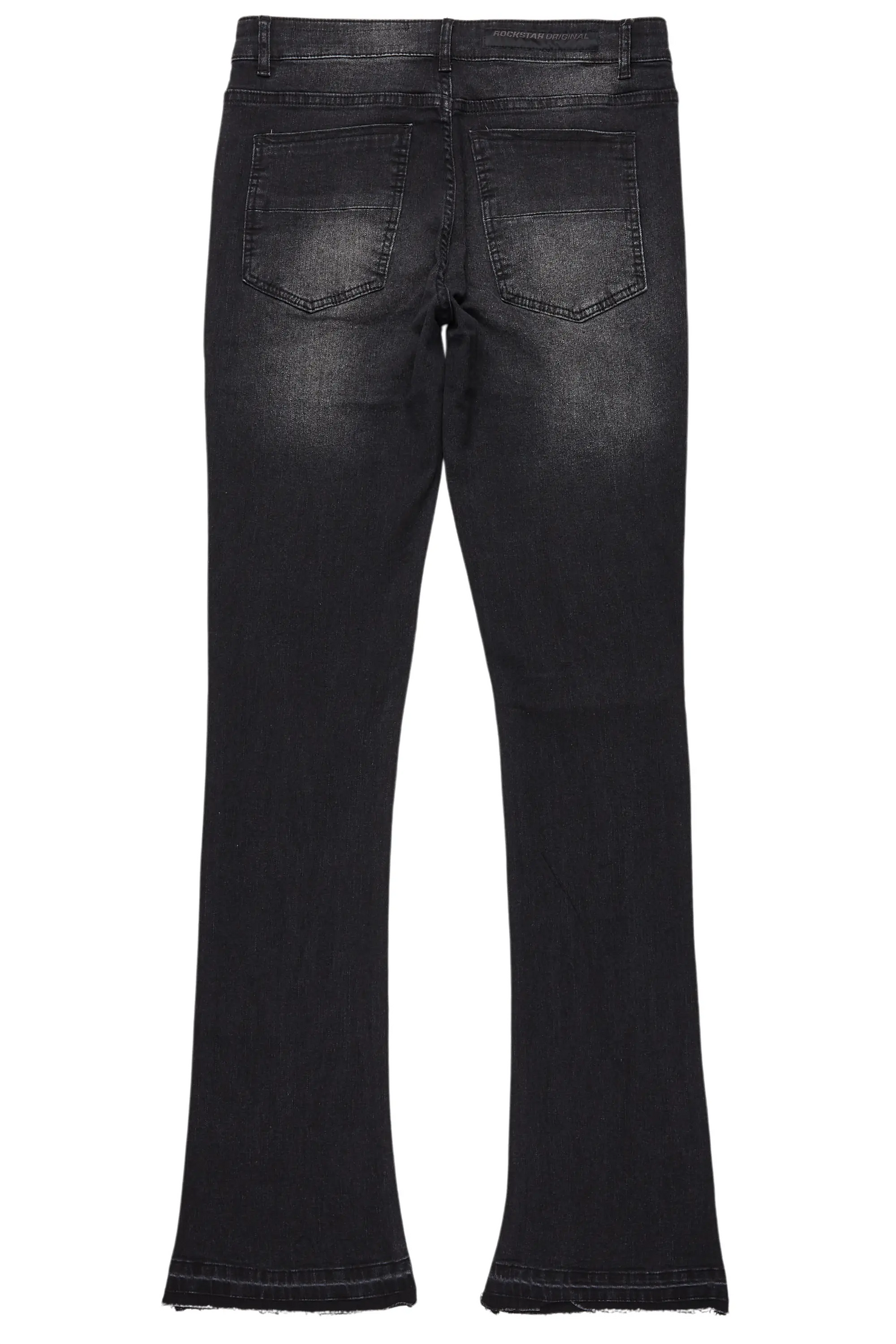 Samba Dark Grey Rhinestone Stacked Flare Jean