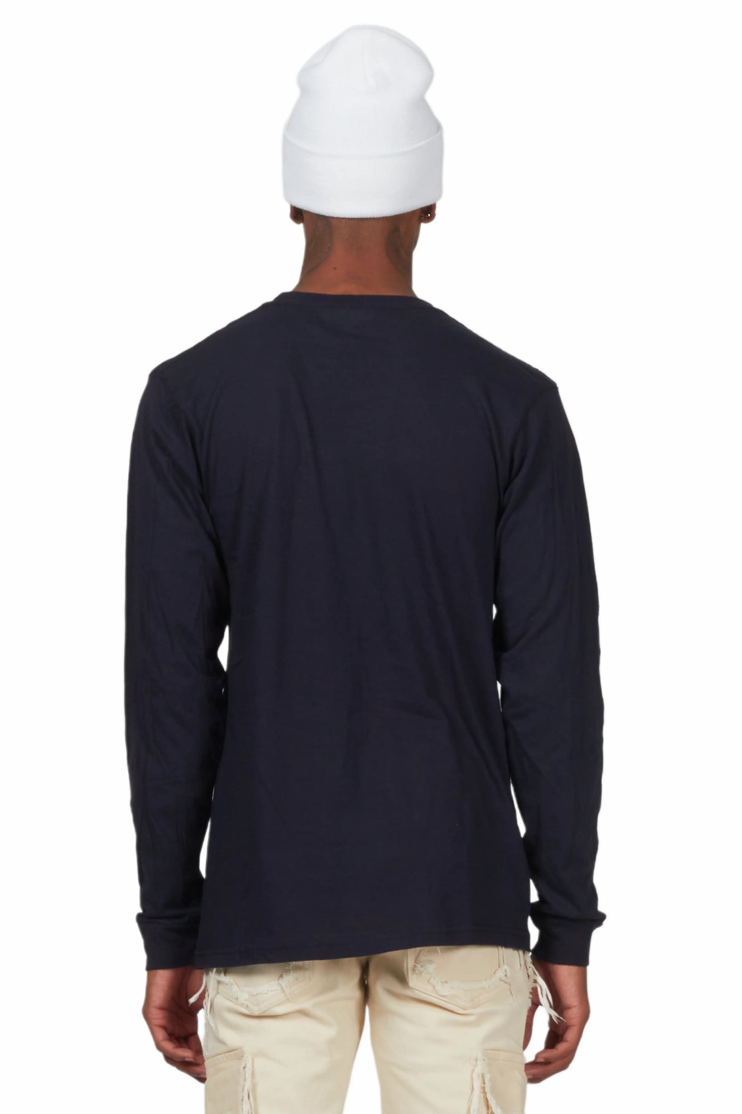Palmer Navy Long Sleeve T-Shirt