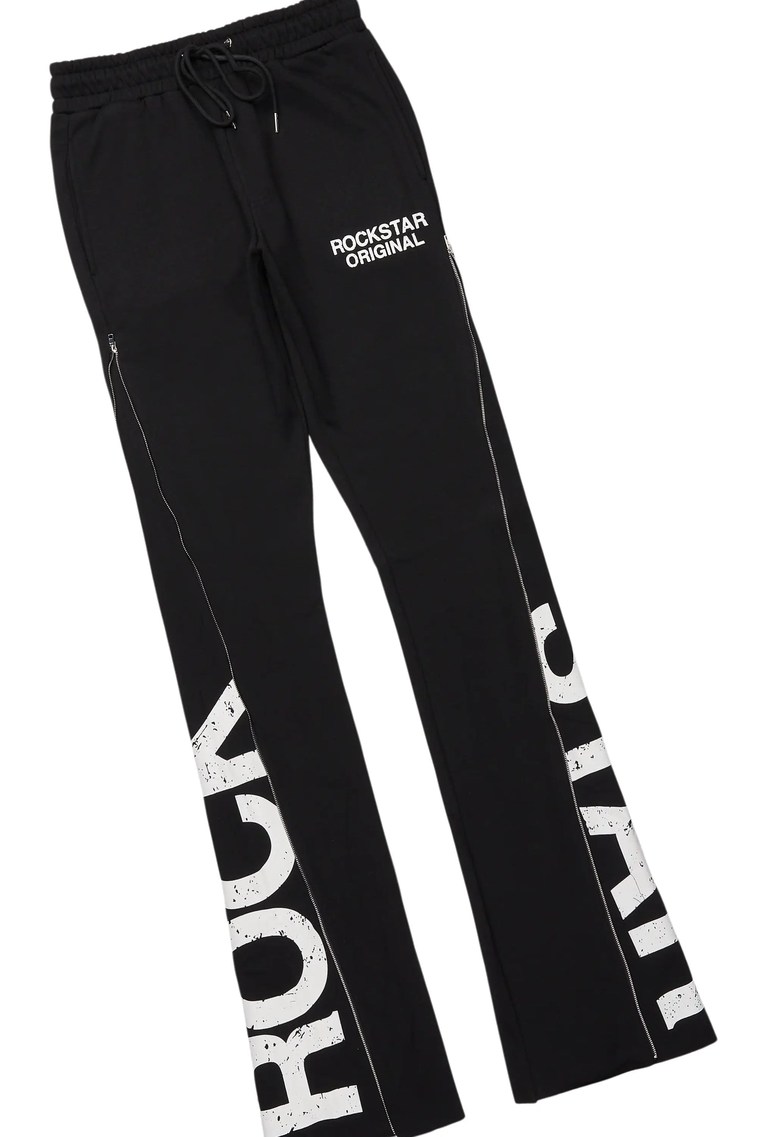 Deniska Black T-Shirt/Baggy Stacked Flare Track Set